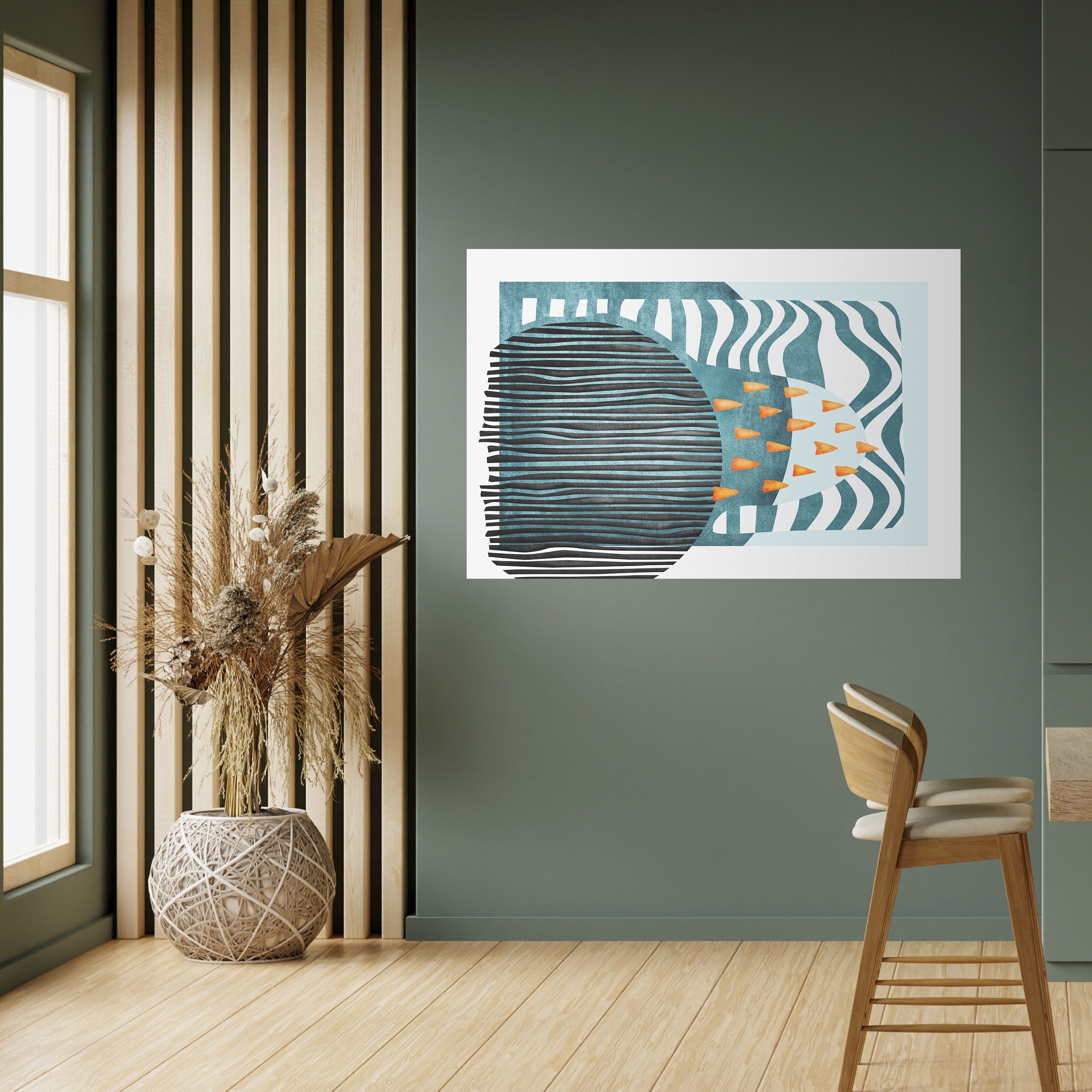 Affiche horizontale autocollante « FORMES ENVELOPPÉES »