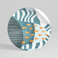 SHROUDED SHAPES Peel and Stick Round Sticker