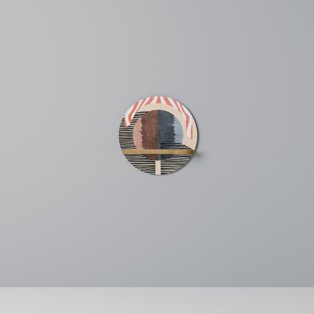 Étagère d'art ronde WHISPERS OF FORM en effet chêne