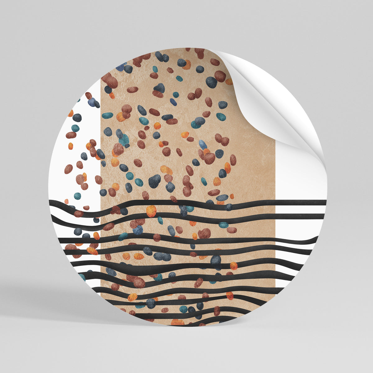 IMAGINARY RAIN Peel and Stick Round Sticker