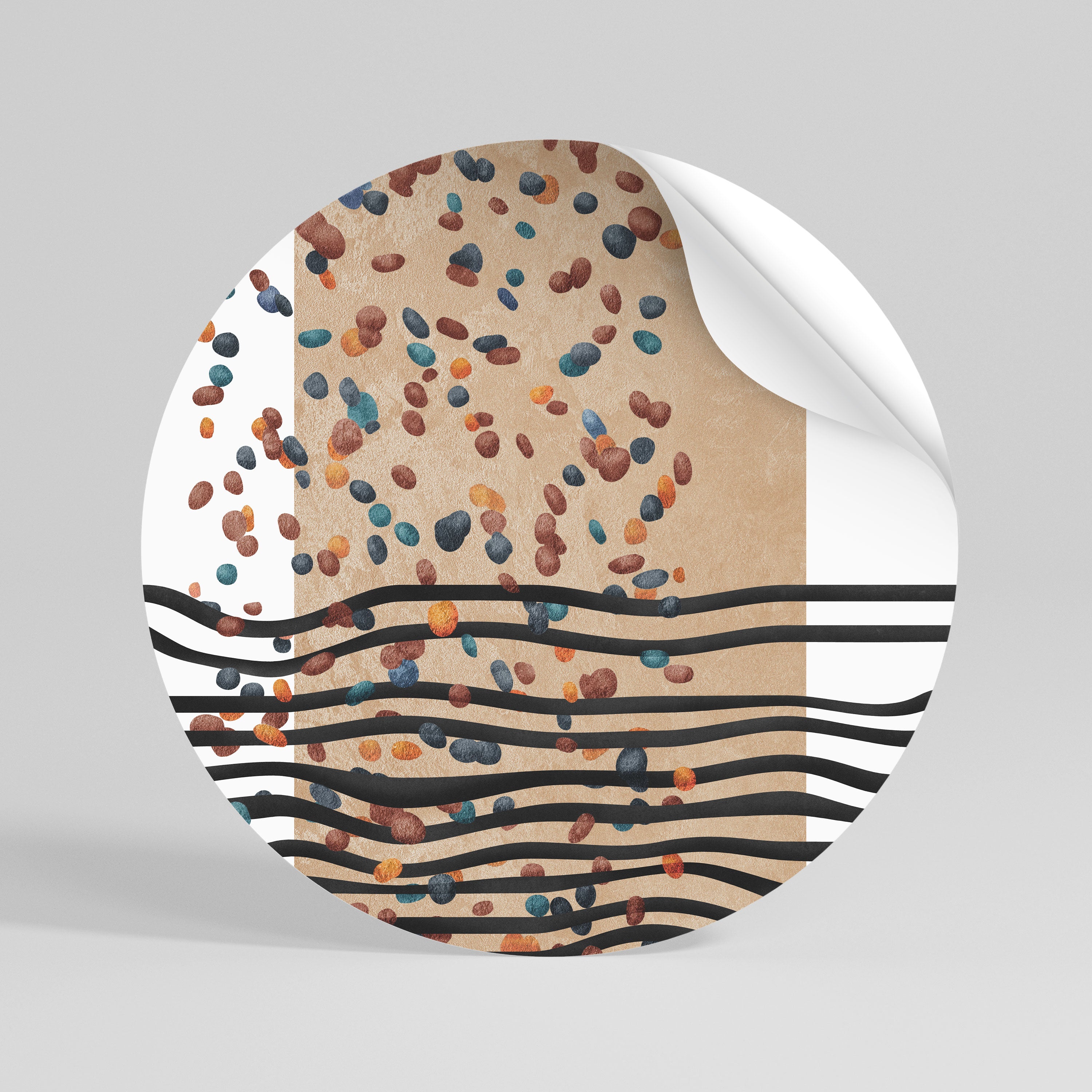 IMAGINARY RAIN Peel and Stick Round Sticker