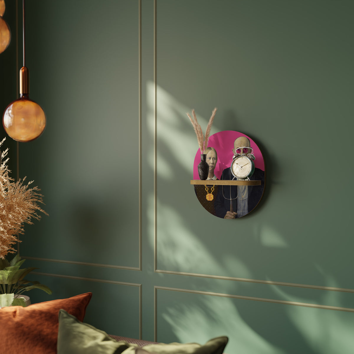 AMERICAN GOTHIC BLING Art Shelf