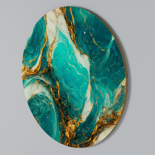 GILDED WHISPERS Round Wall Art