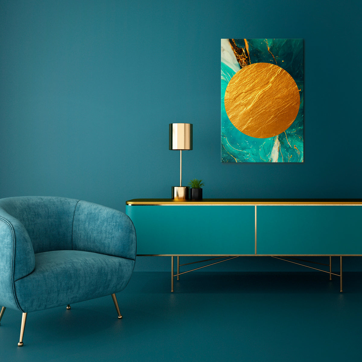ETHEREAL AZURE Vertical Canvas Print
