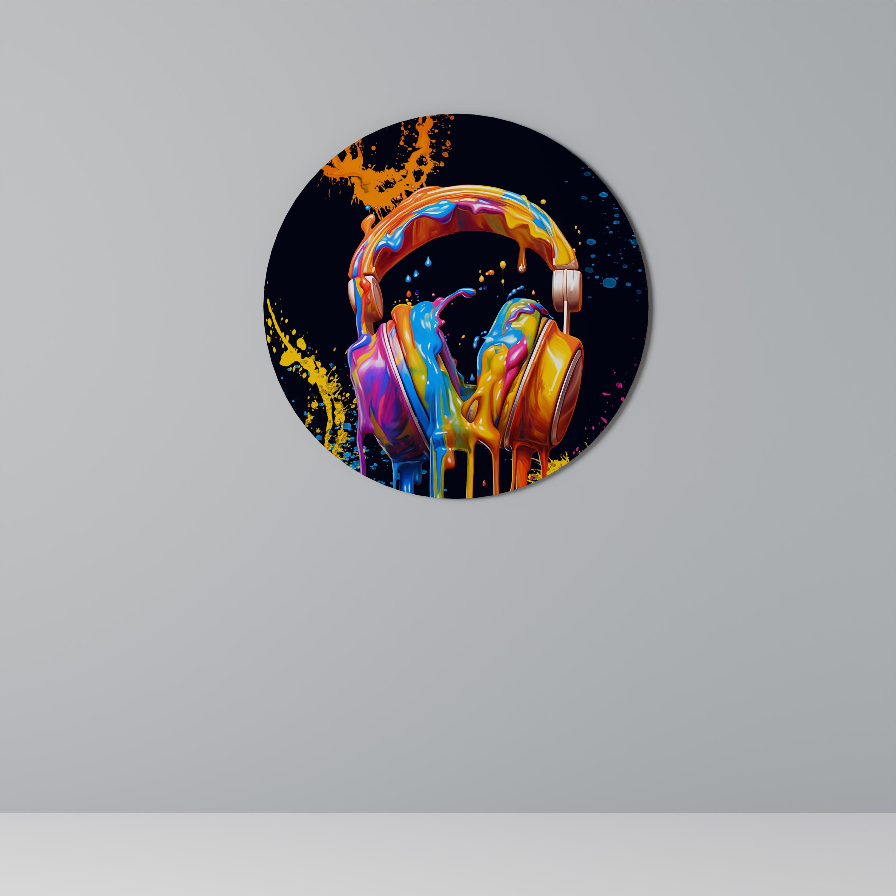 LA MUSIQUE EST MON EXTASY Art mural rond