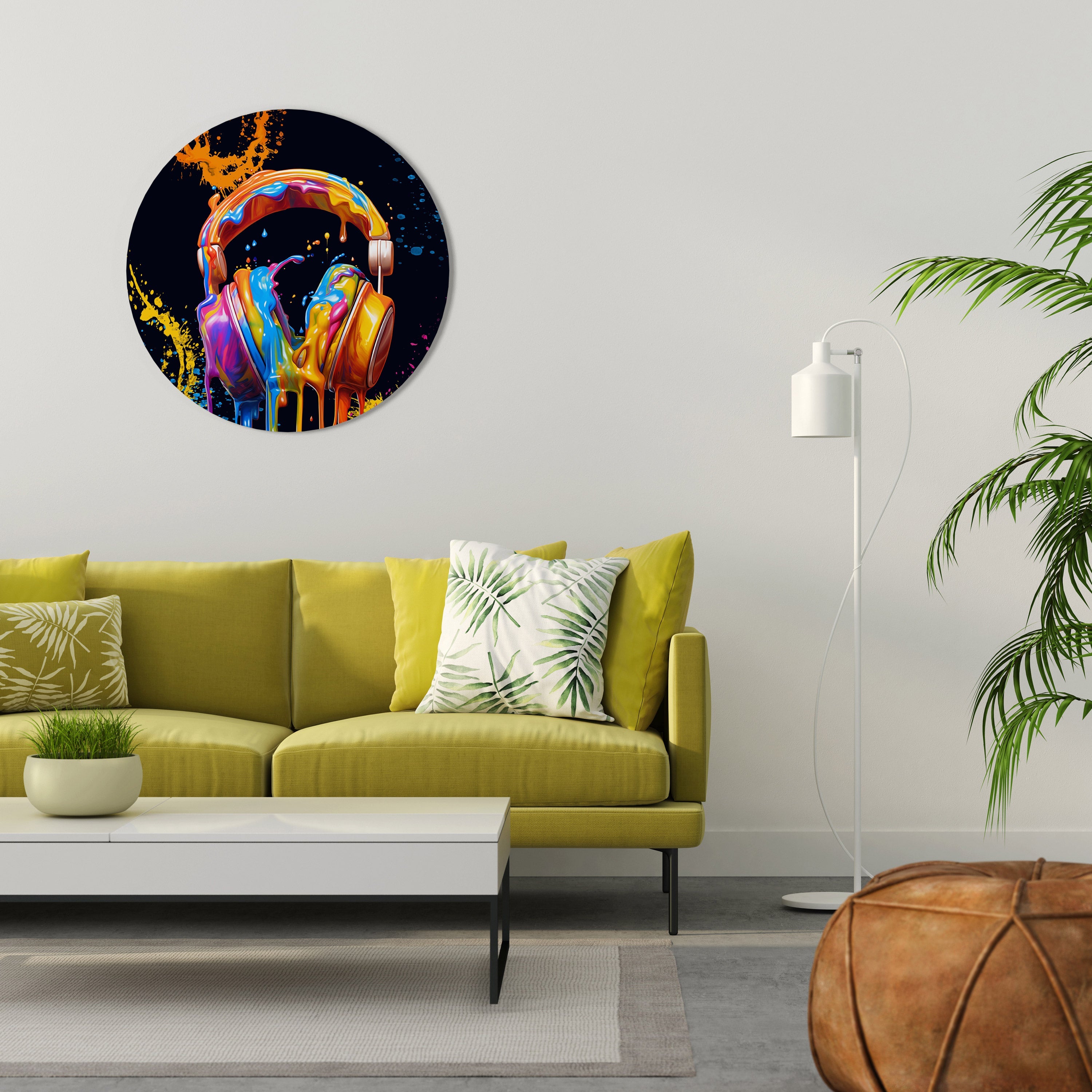 LA MUSIQUE EST MON EXTASY Art mural rond