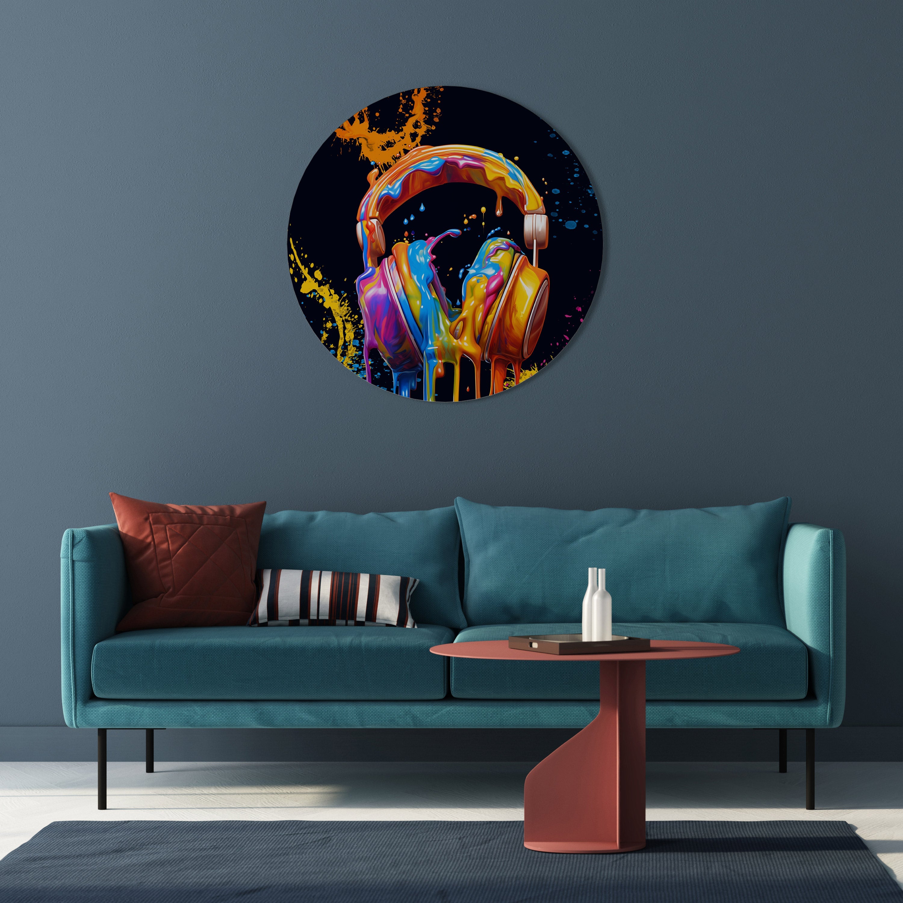 LA MUSIQUE EST MON EXTASY Art mural rond