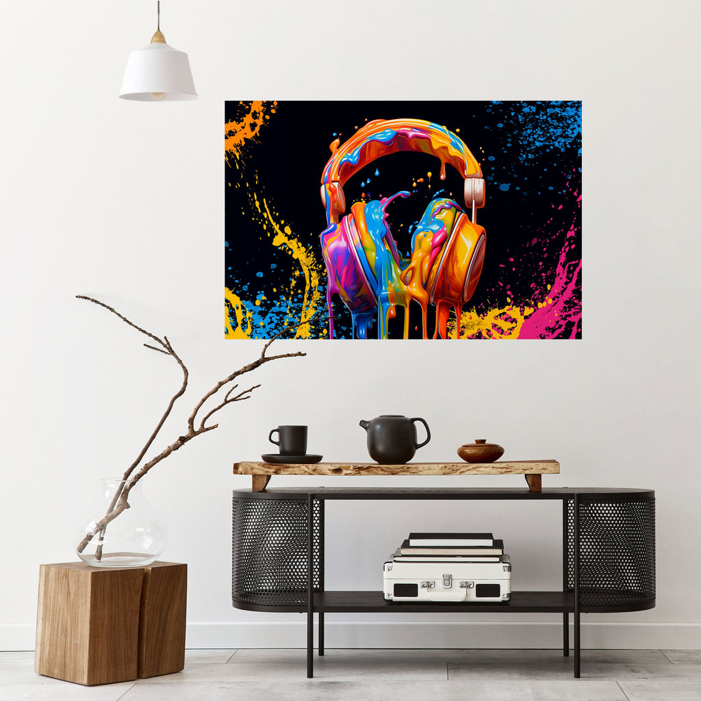 MUSIC IS MY EXTASY Peel and Stick Horizontal Poster