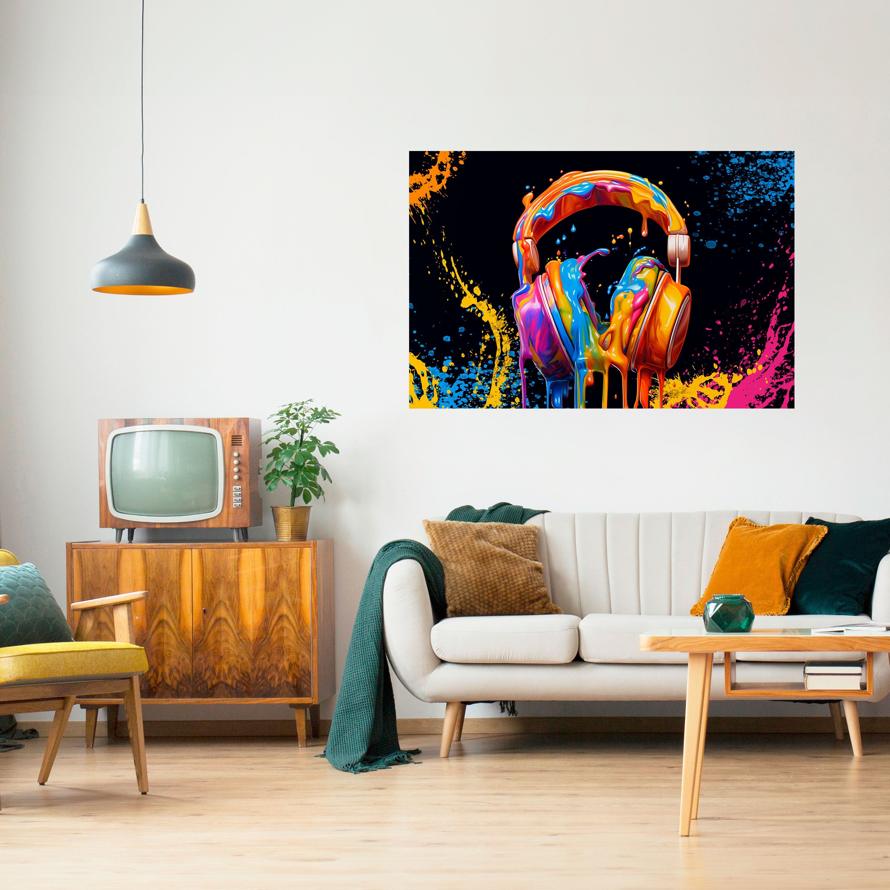 LA MUSIQUE EST MON EXTRAIT Affiche horizontale autocollante