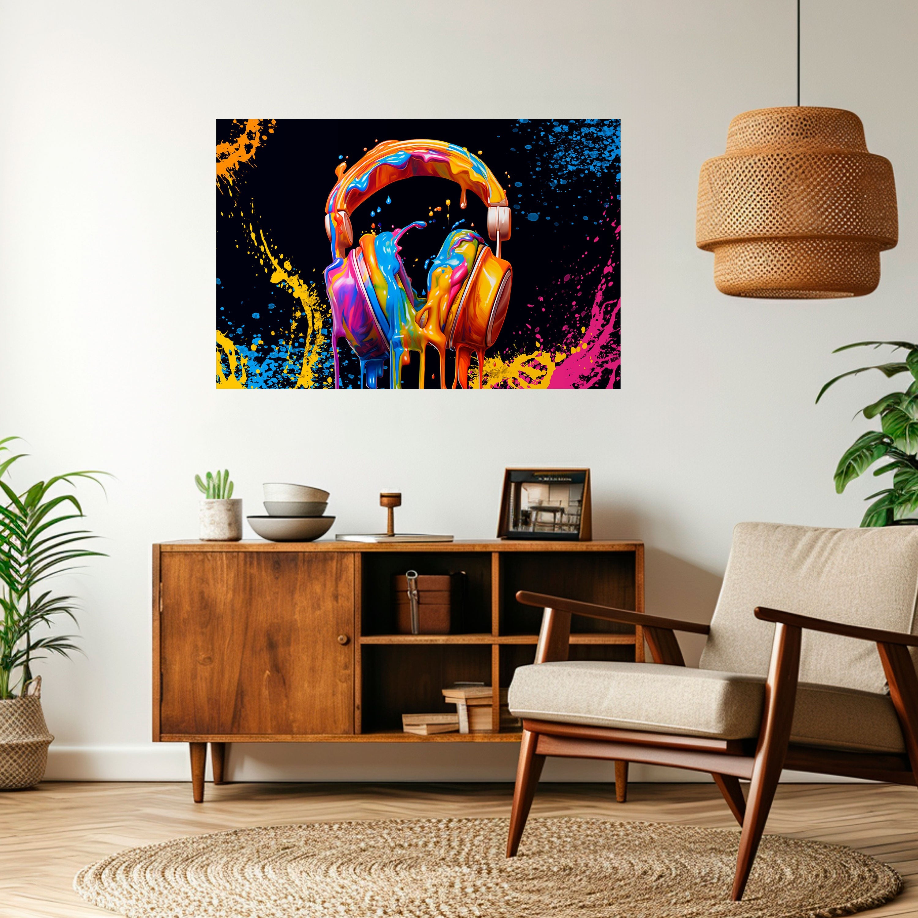 LA MUSIQUE EST MON EXTRAIT Affiche horizontale autocollante