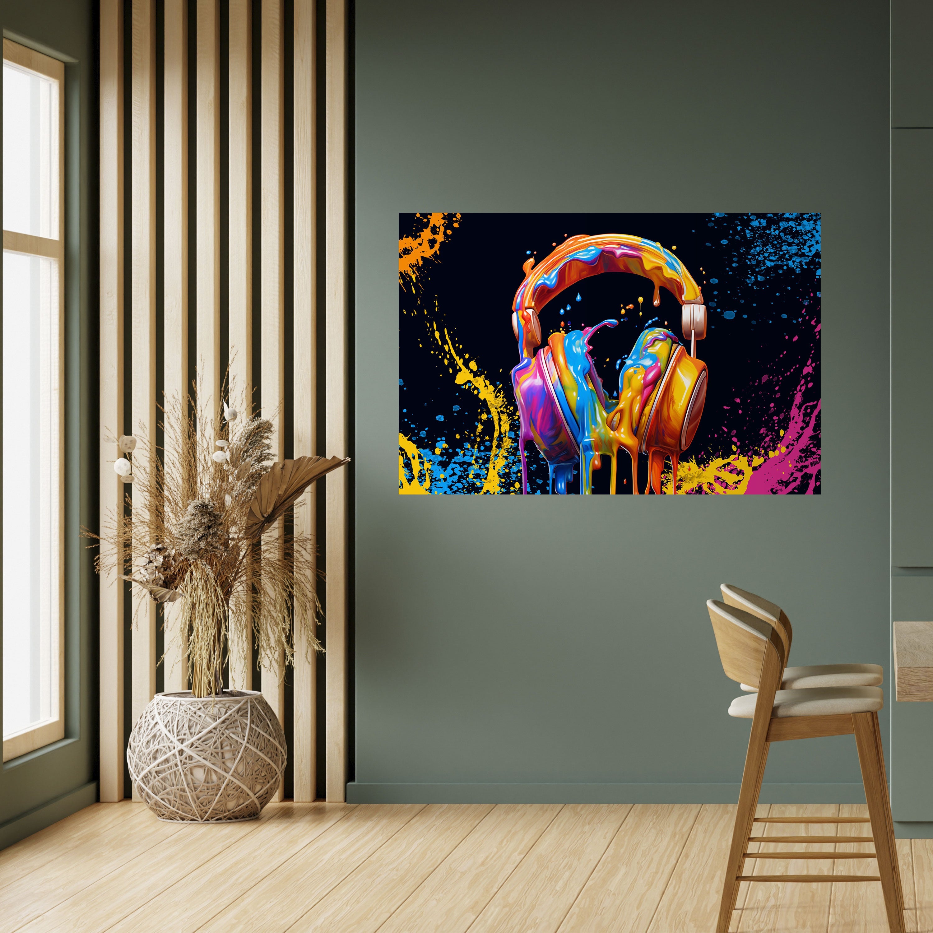 LA MUSIQUE EST MON EXTRAIT Affiche horizontale autocollante