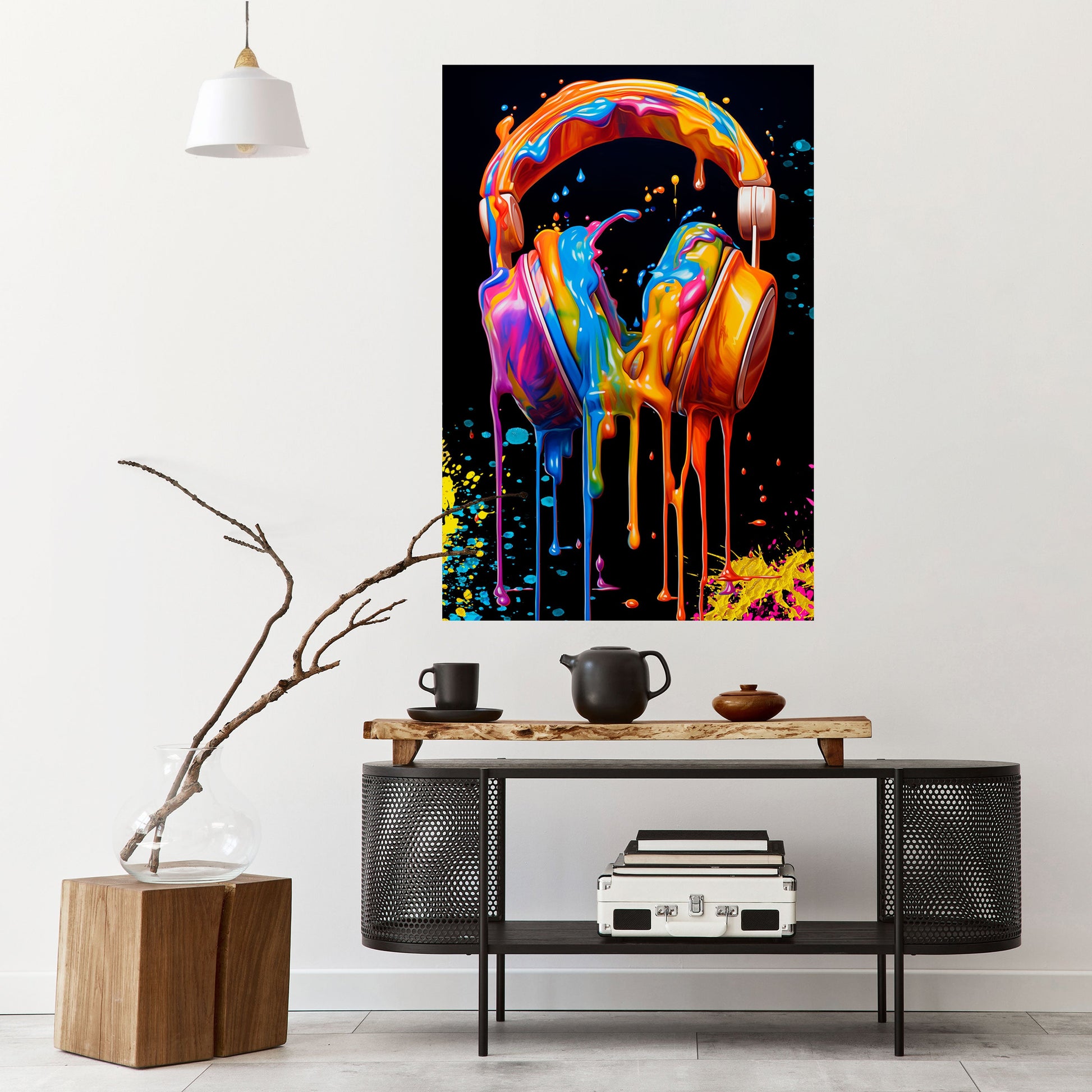 LA MUSIQUE EST MON EXTRAIT Affiche verticale autocollante