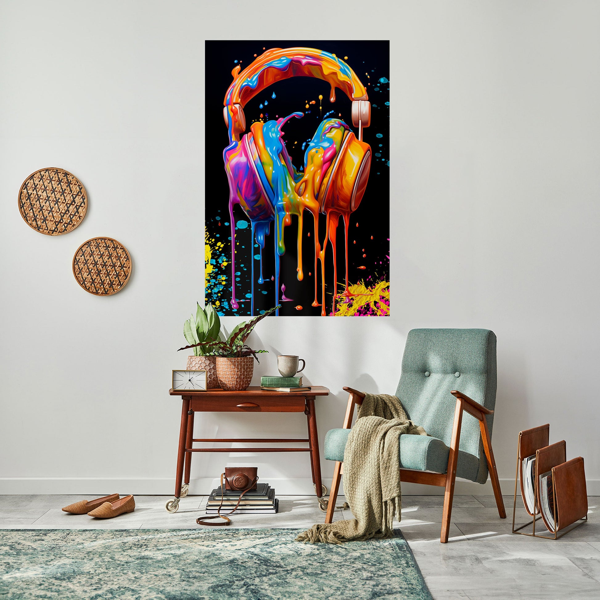LA MUSIQUE EST MON EXTRAIT Affiche verticale autocollante