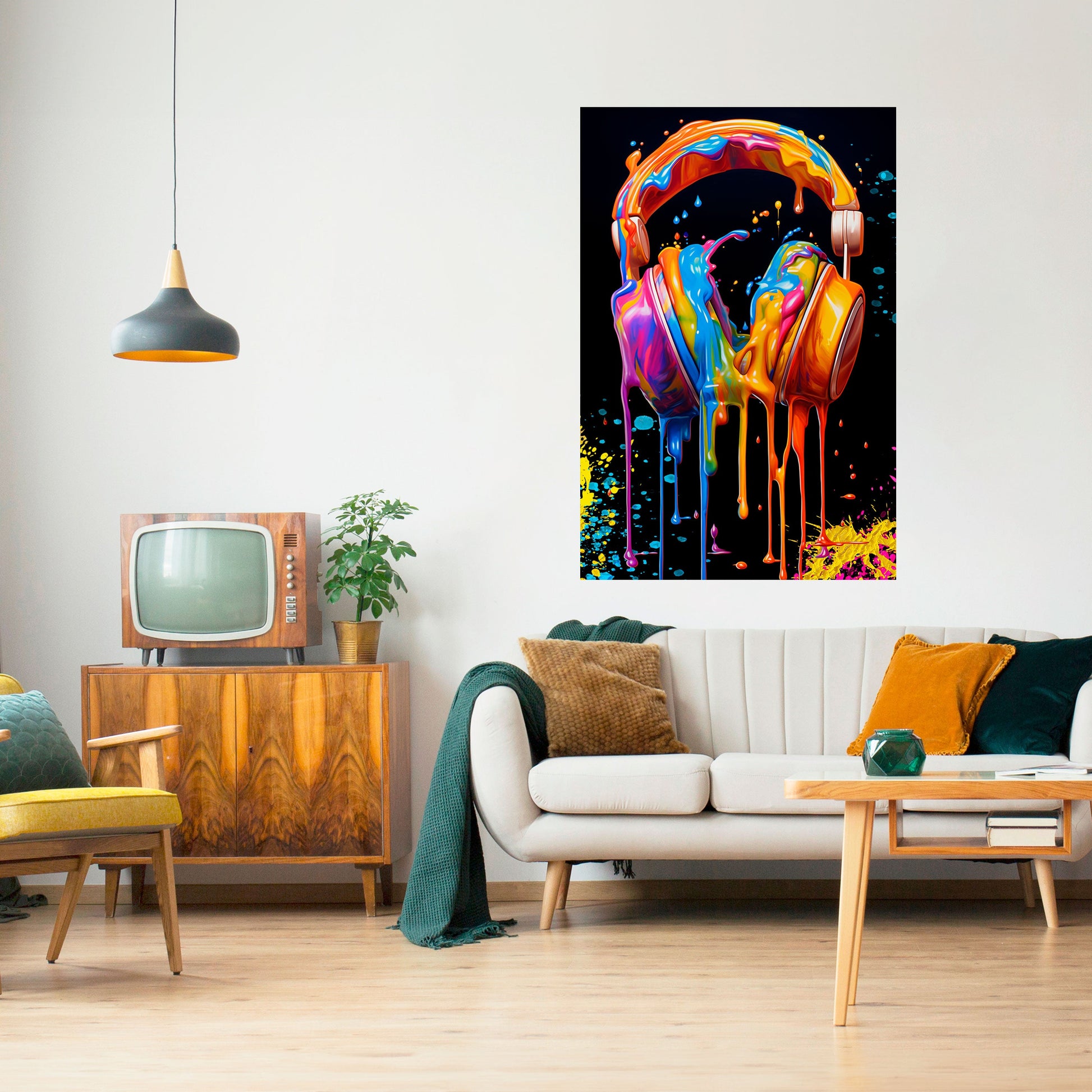 LA MUSIQUE EST MON EXTRAIT Affiche verticale autocollante