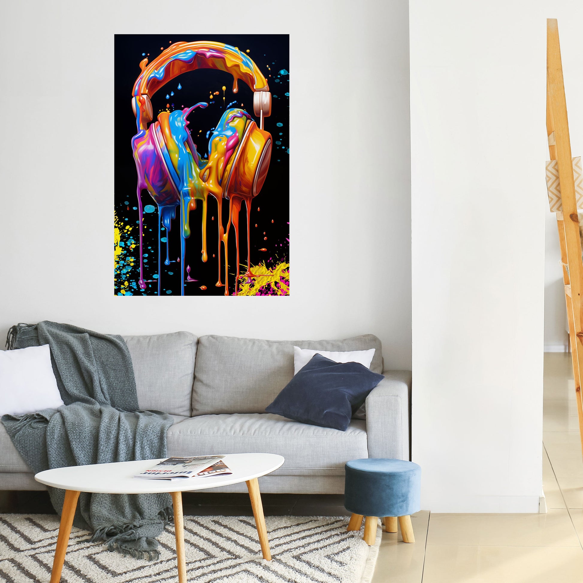 LA MUSIQUE EST MON EXTRAIT Affiche verticale autocollante