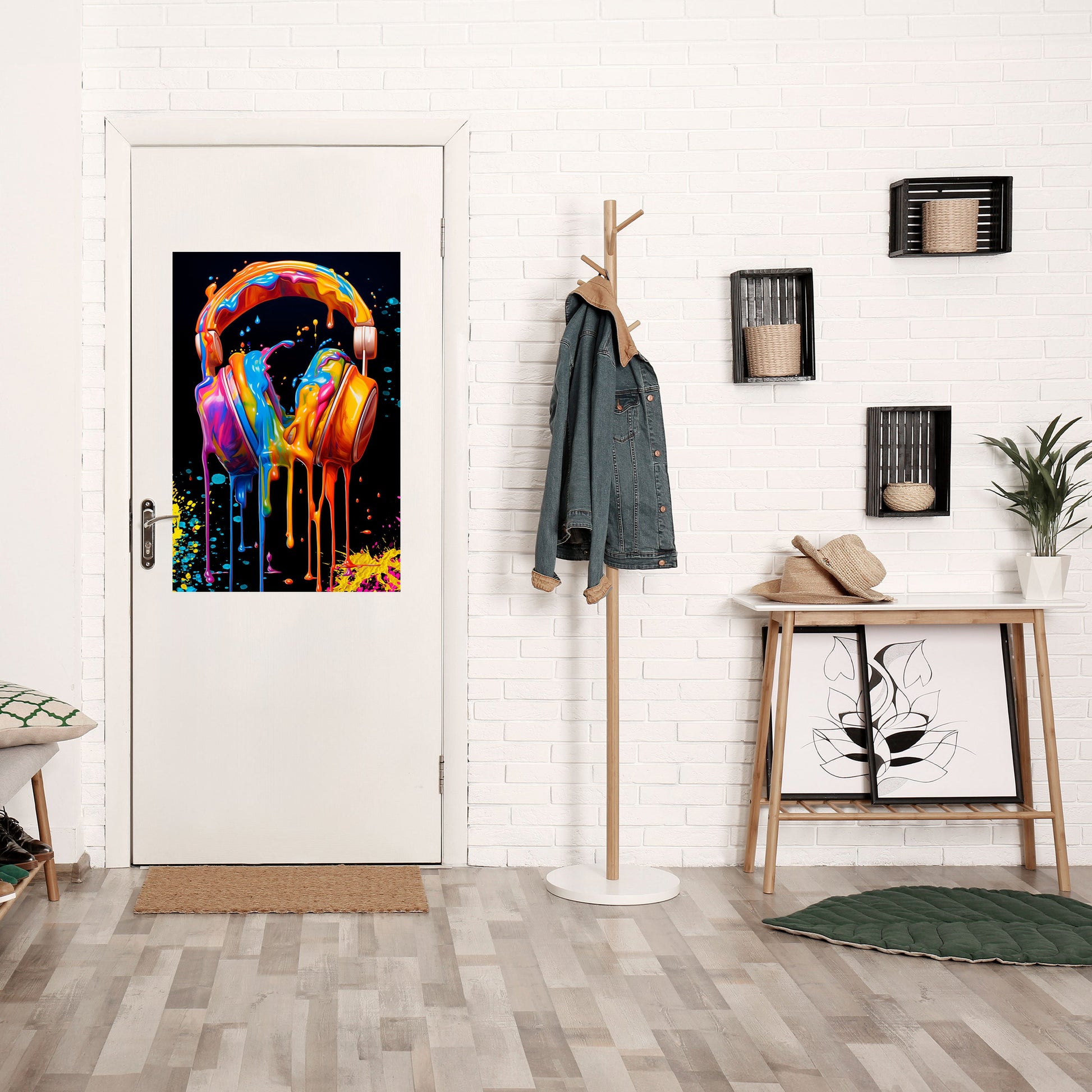 LA MUSIQUE EST MON EXTRAIT Affiche verticale autocollante
