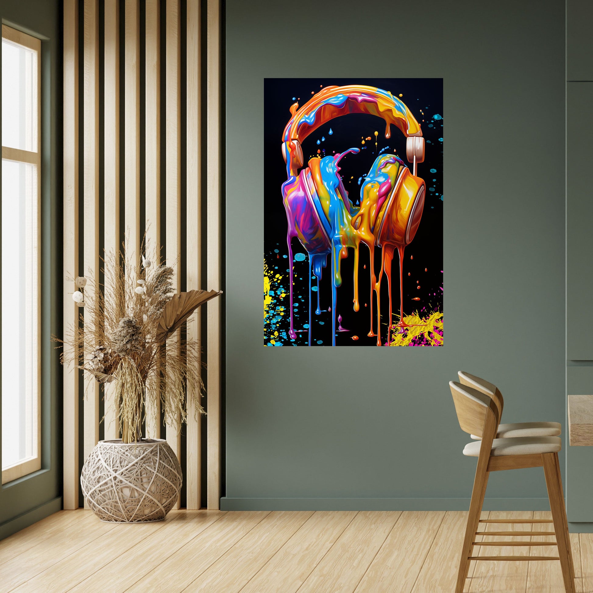LA MUSIQUE EST MON EXTRAIT Affiche verticale autocollante