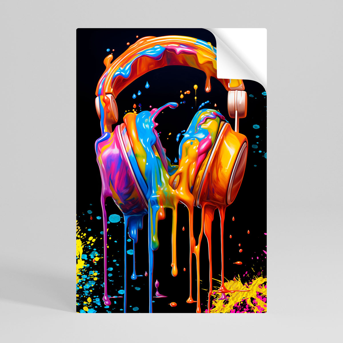 LA MUSIQUE EST MON EXTRAIT Affiche verticale autocollante