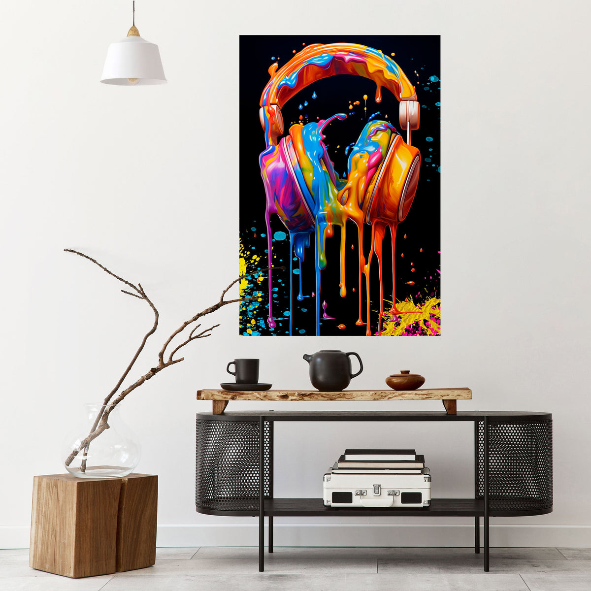 LA MUSIQUE EST MON EXTRAIT Affiche verticale autocollante