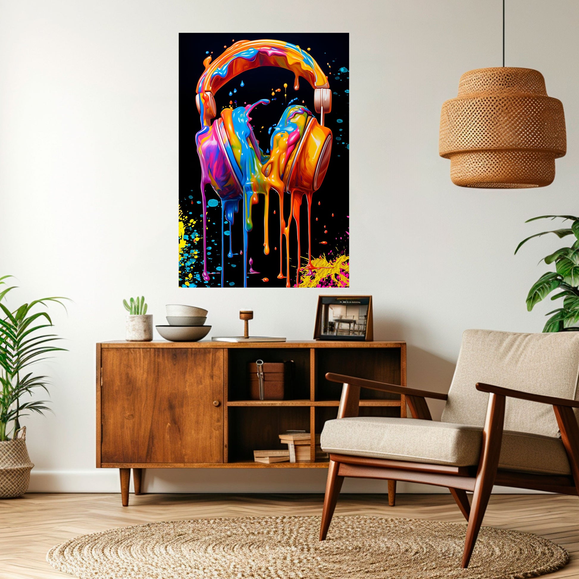 LA MUSIQUE EST MON EXTRAIT Affiche verticale autocollante