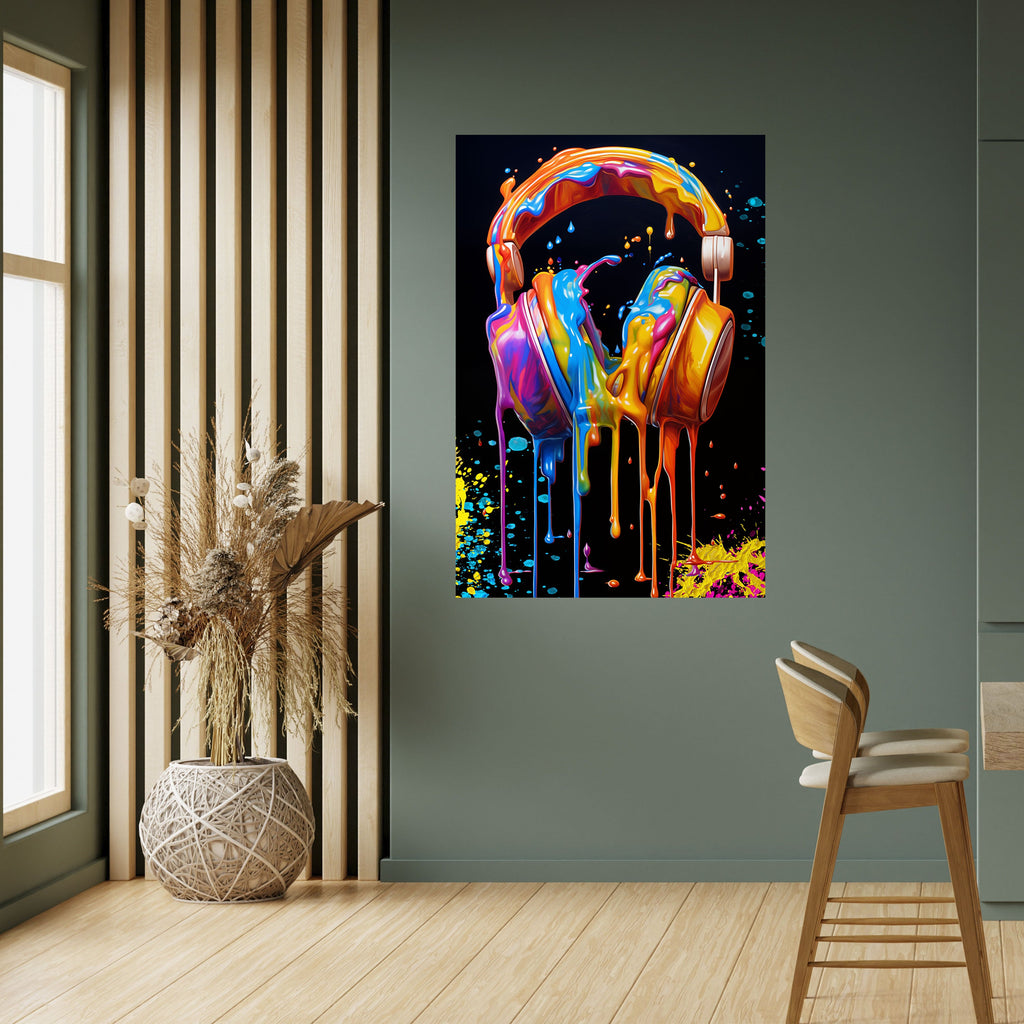 LA MUSIQUE EST MON EXTRAIT Affiche verticale autocollante