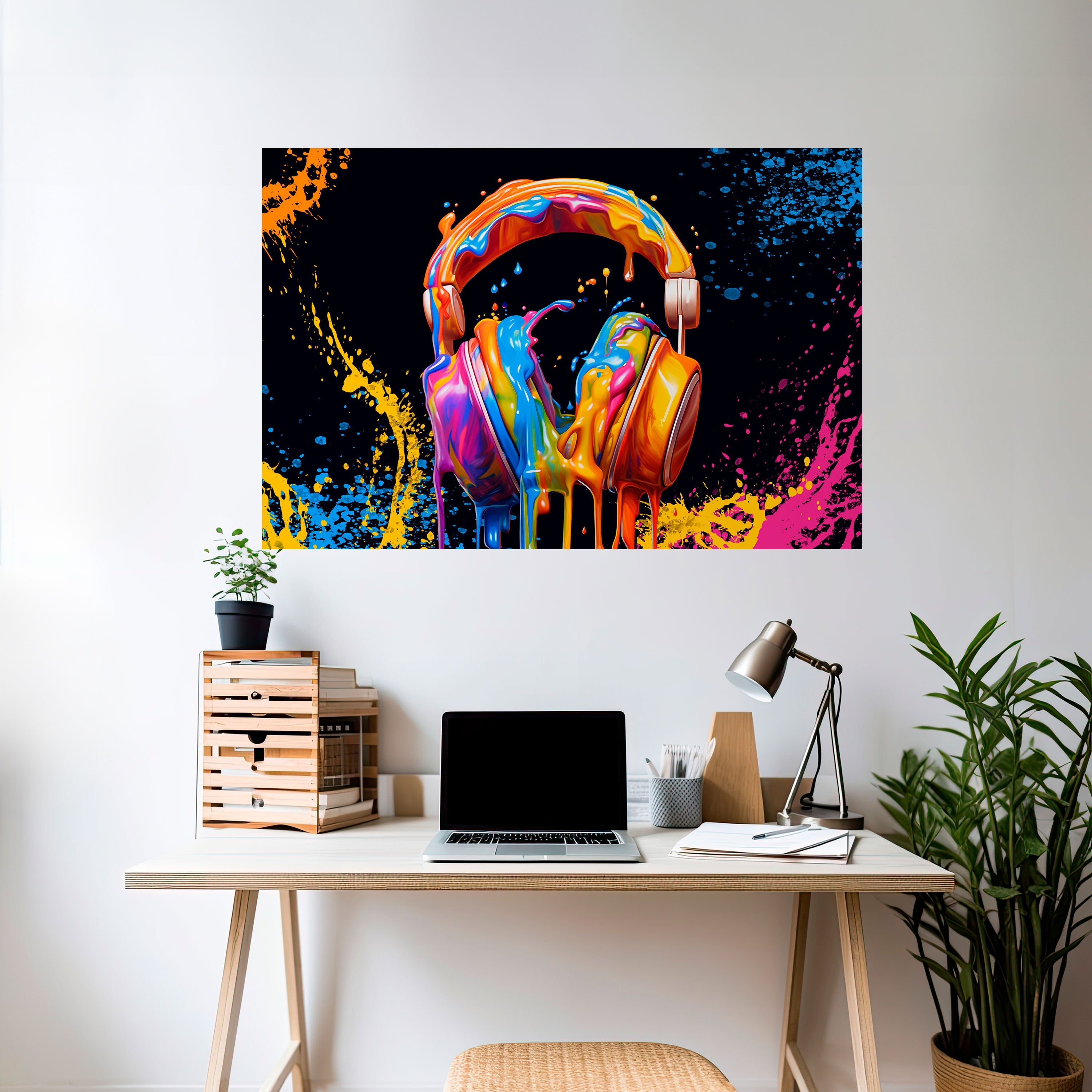 LA MUSIQUE EST MON EXTRAIT Affiche horizontale autocollante