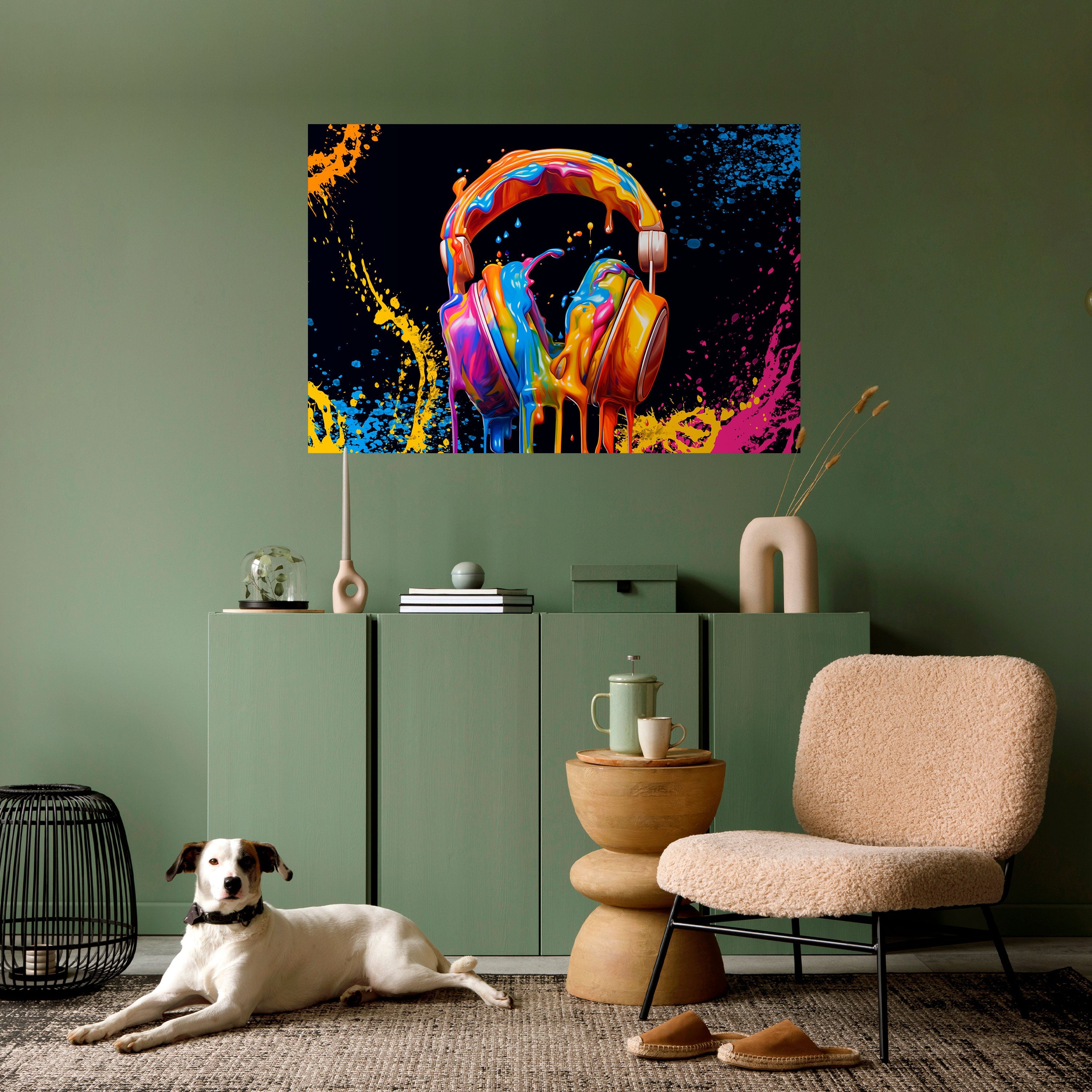 LA MUSIQUE EST MON EXTRAIT Affiche horizontale autocollante