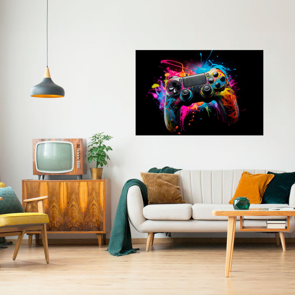 Affiche horizontale autocollante CYBERNETIC GAME