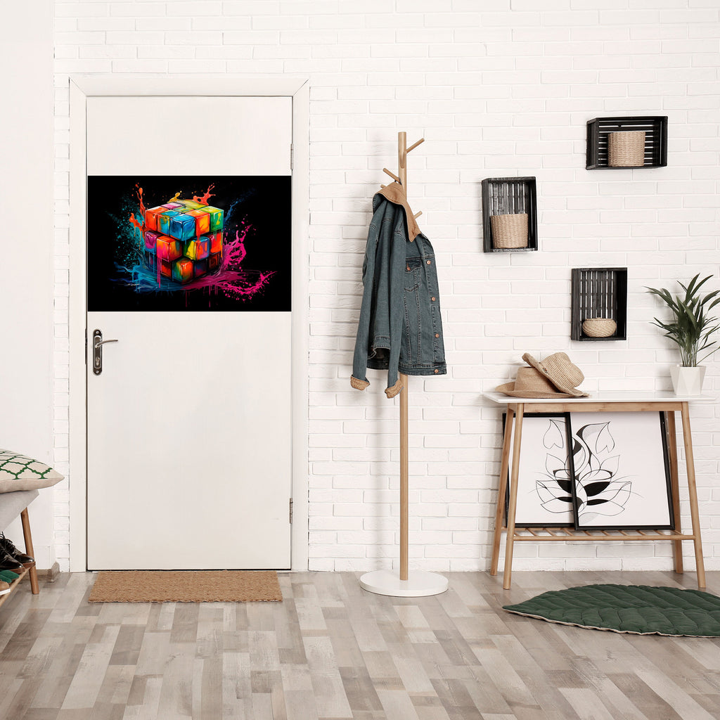 Affiche horizontale autocollante CUBE FUSION