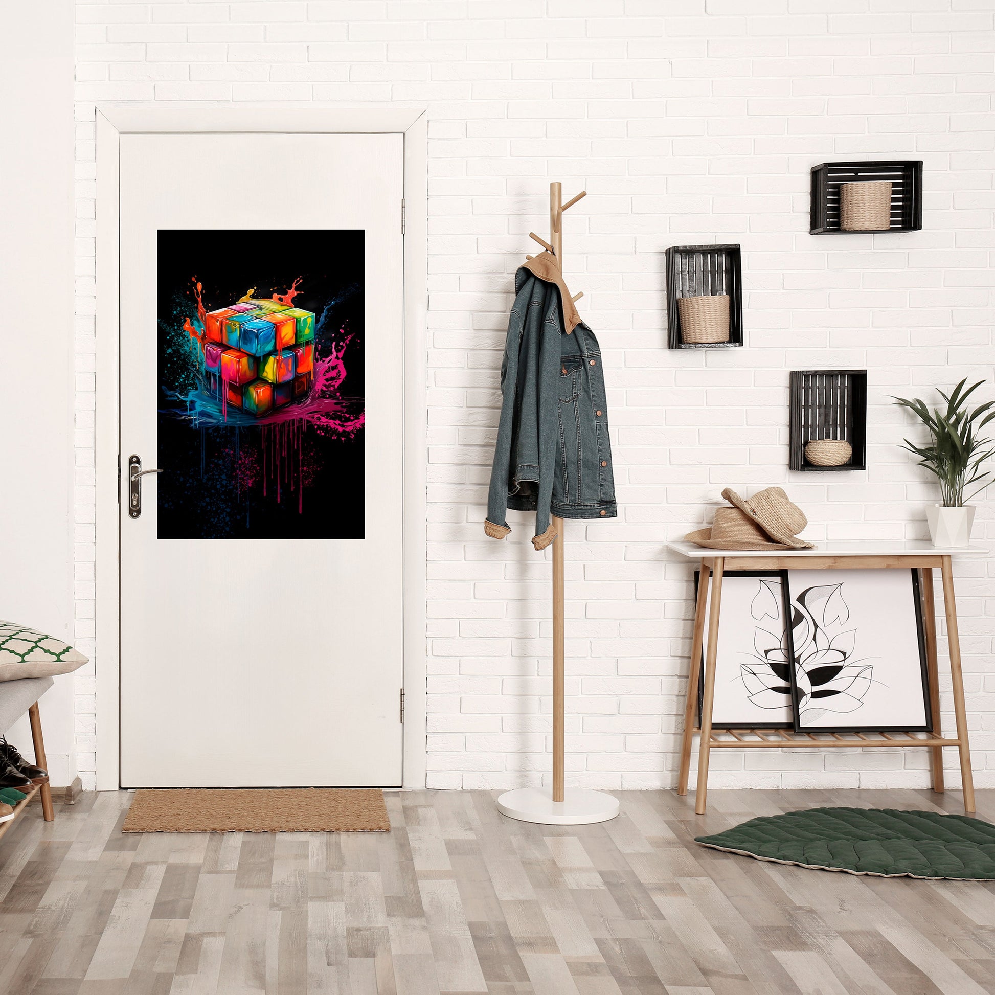 Affiche verticale autocollante CUBE FUSION