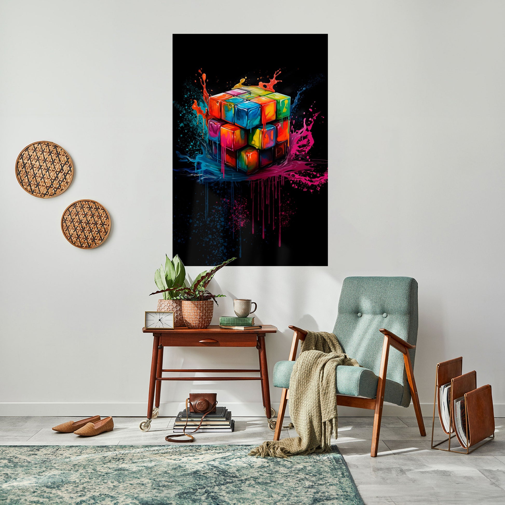 Affiche verticale autocollante CUBE FUSION