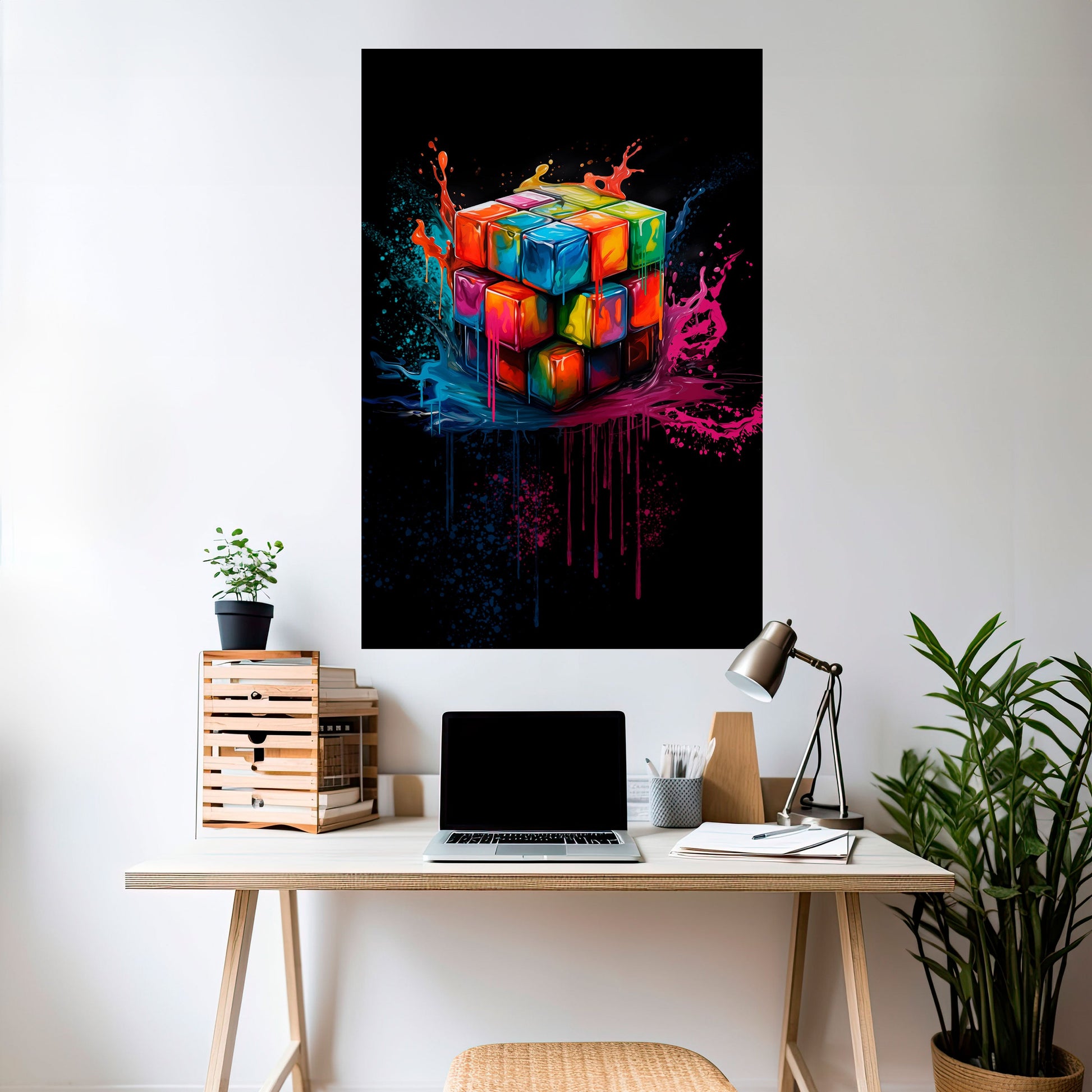 Affiche verticale autocollante CUBE FUSION