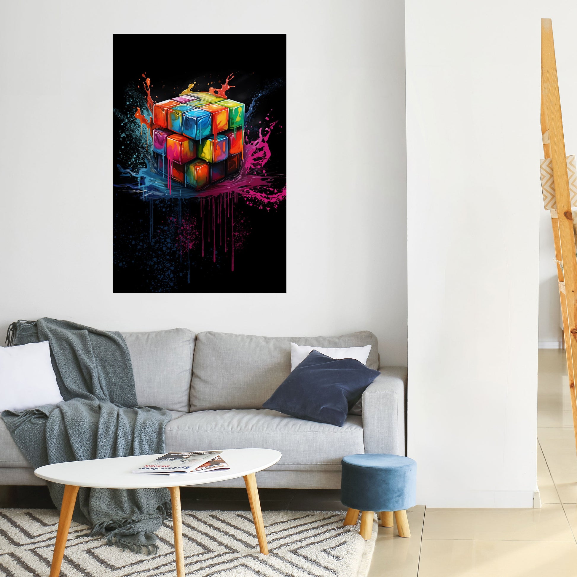 Affiche verticale autocollante CUBE FUSION