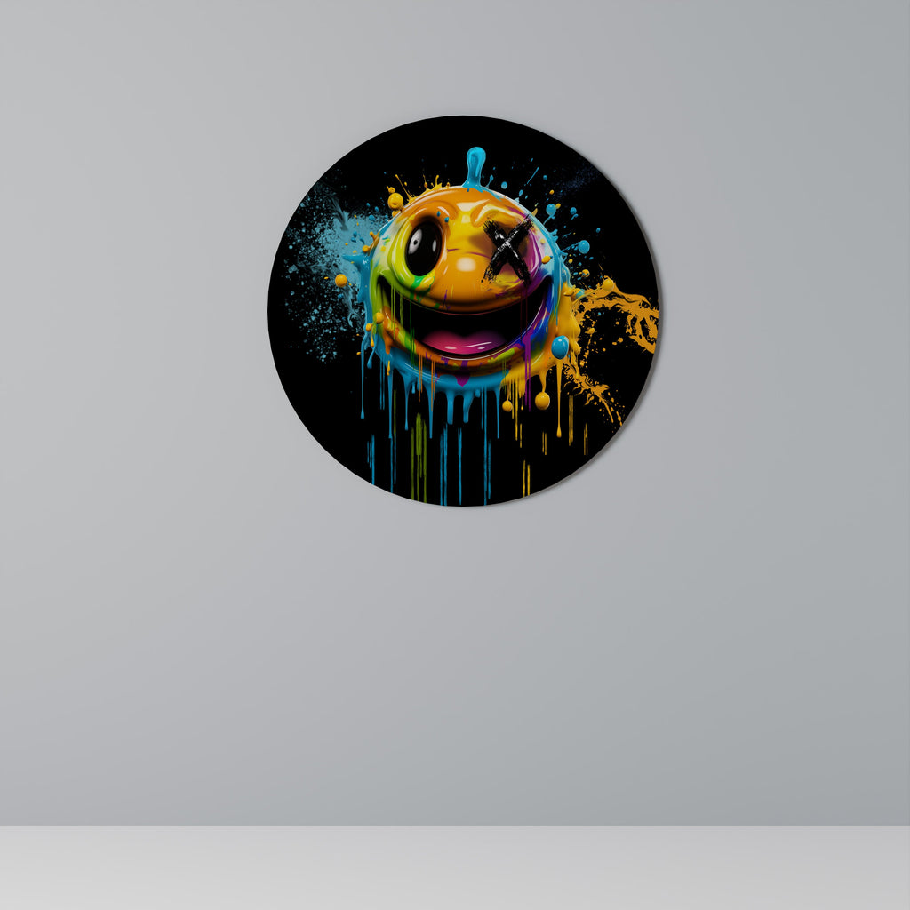 Décoration murale ronde TRIPPY HAPPINESS