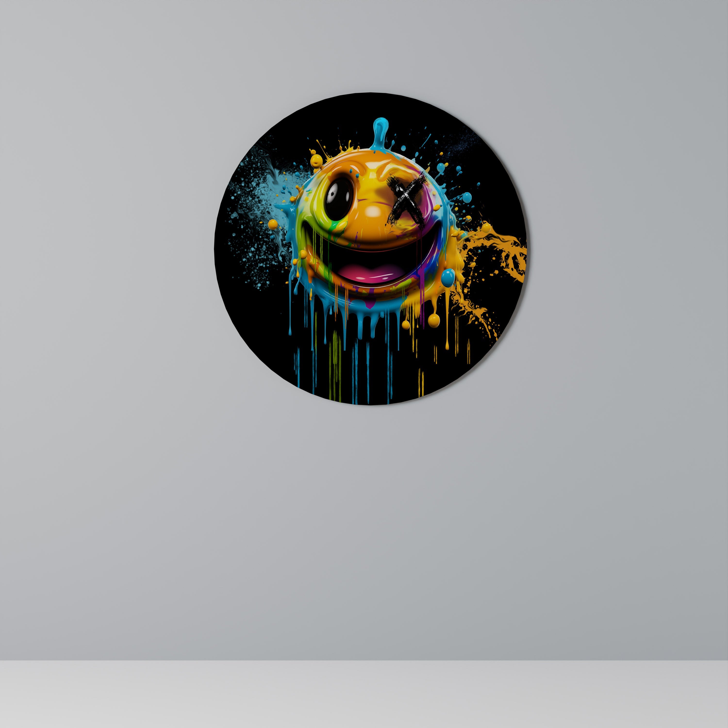 Décoration murale ronde TRIPPY HAPPINESS