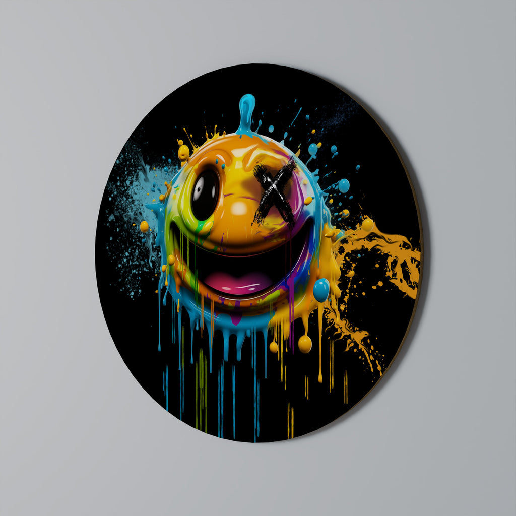 Décoration murale ronde TRIPPY HAPPINESS