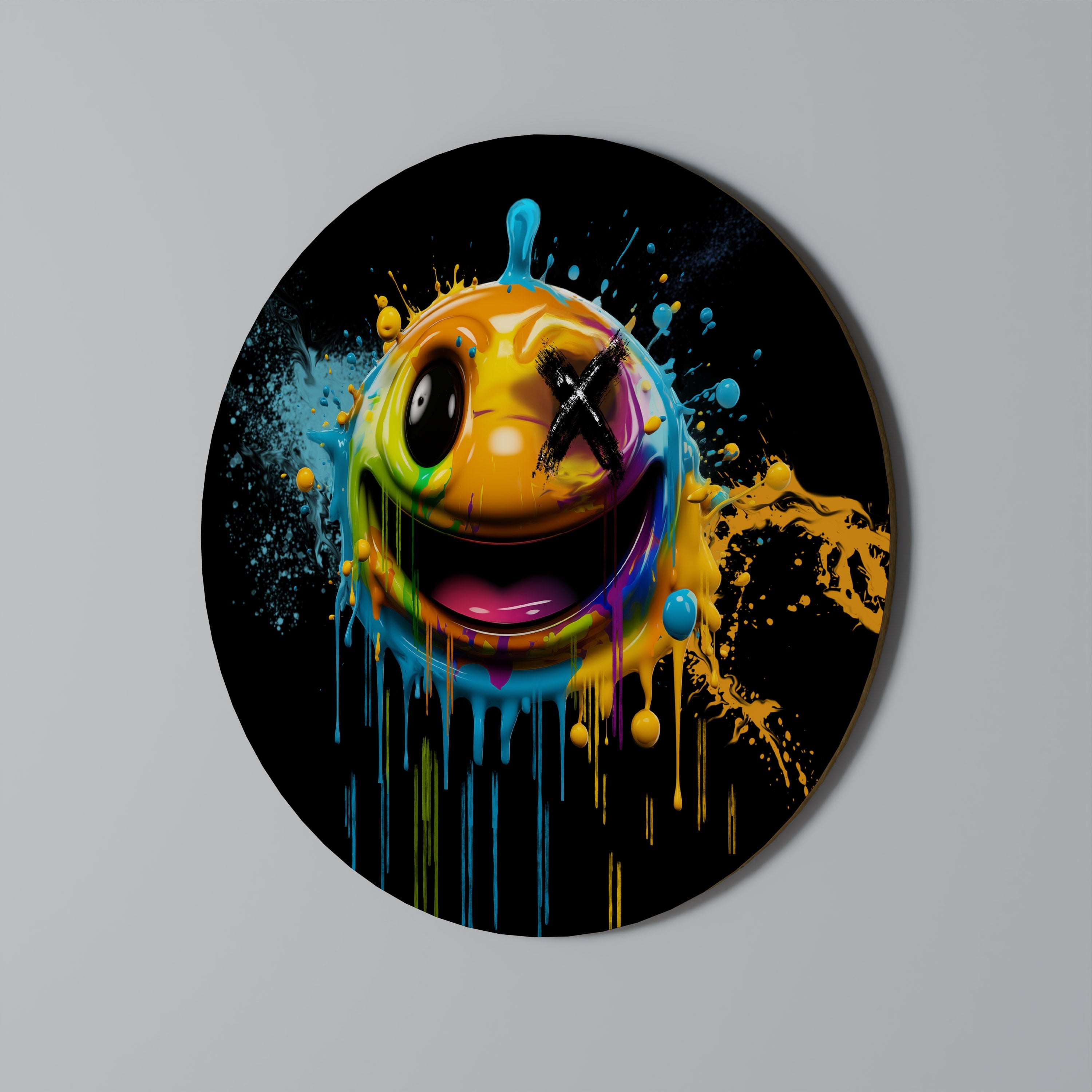 Décoration murale ronde TRIPPY HAPPINESS