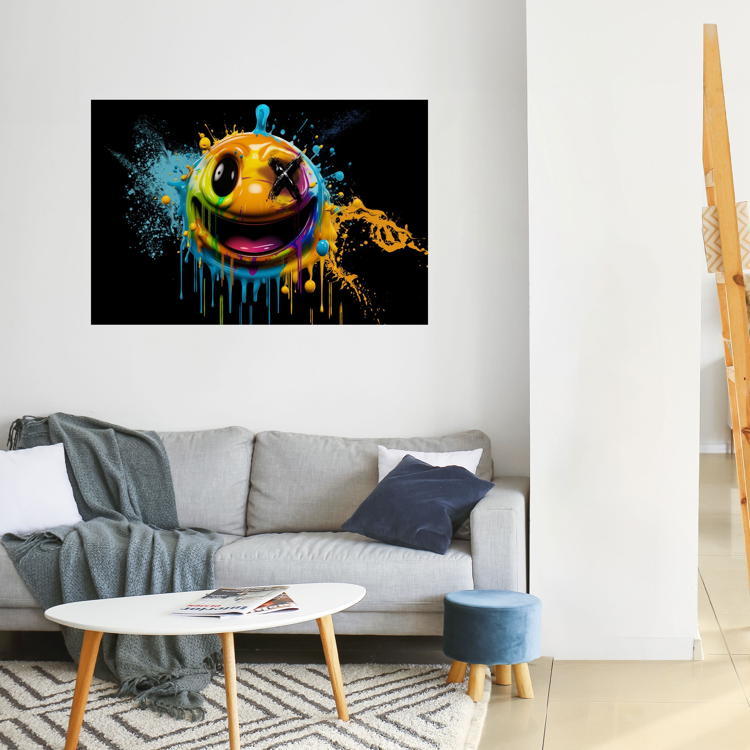 Affiche horizontale autocollante « TRIPPY HAPPINESS »