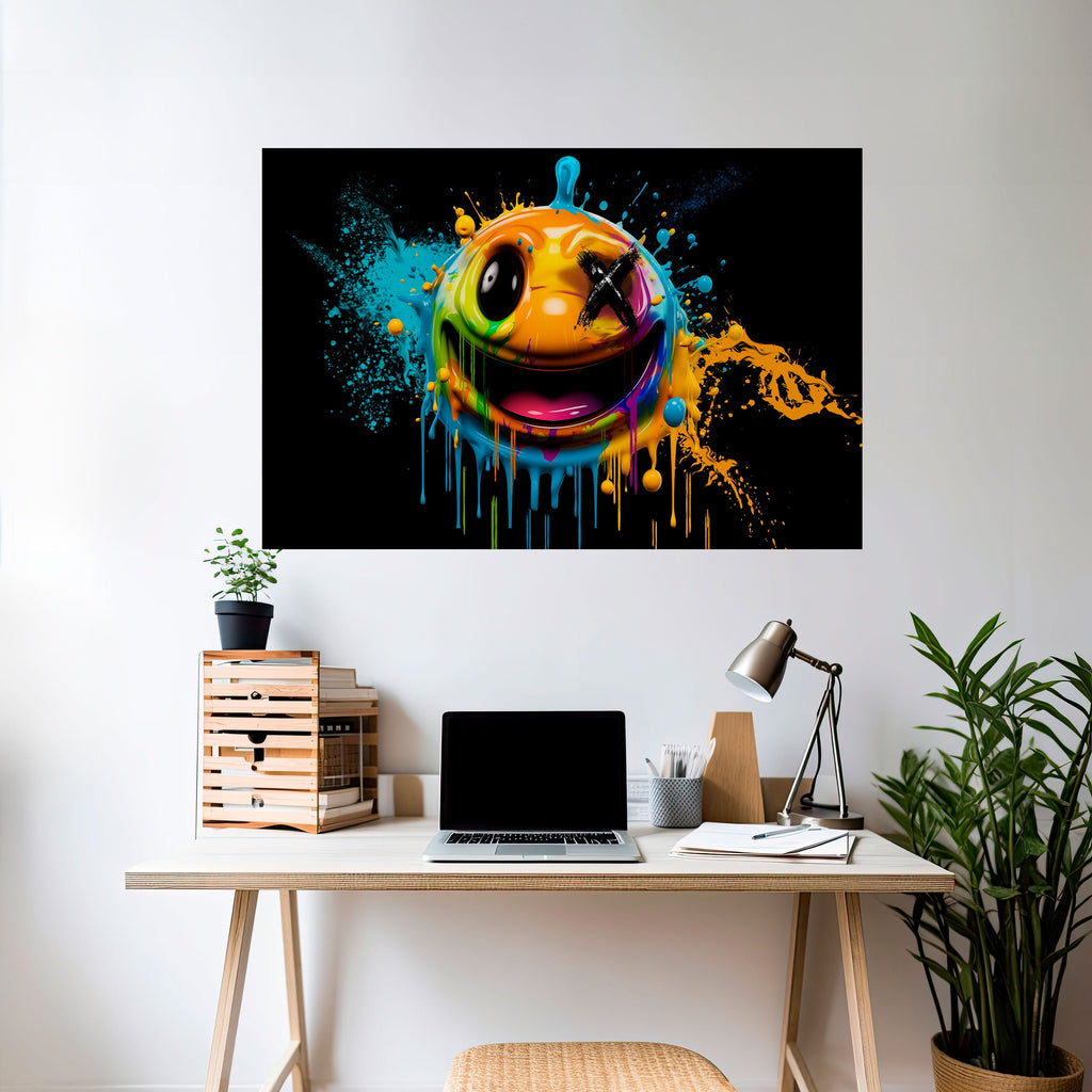 Affiche horizontale autocollante « TRIPPY HAPPINESS »