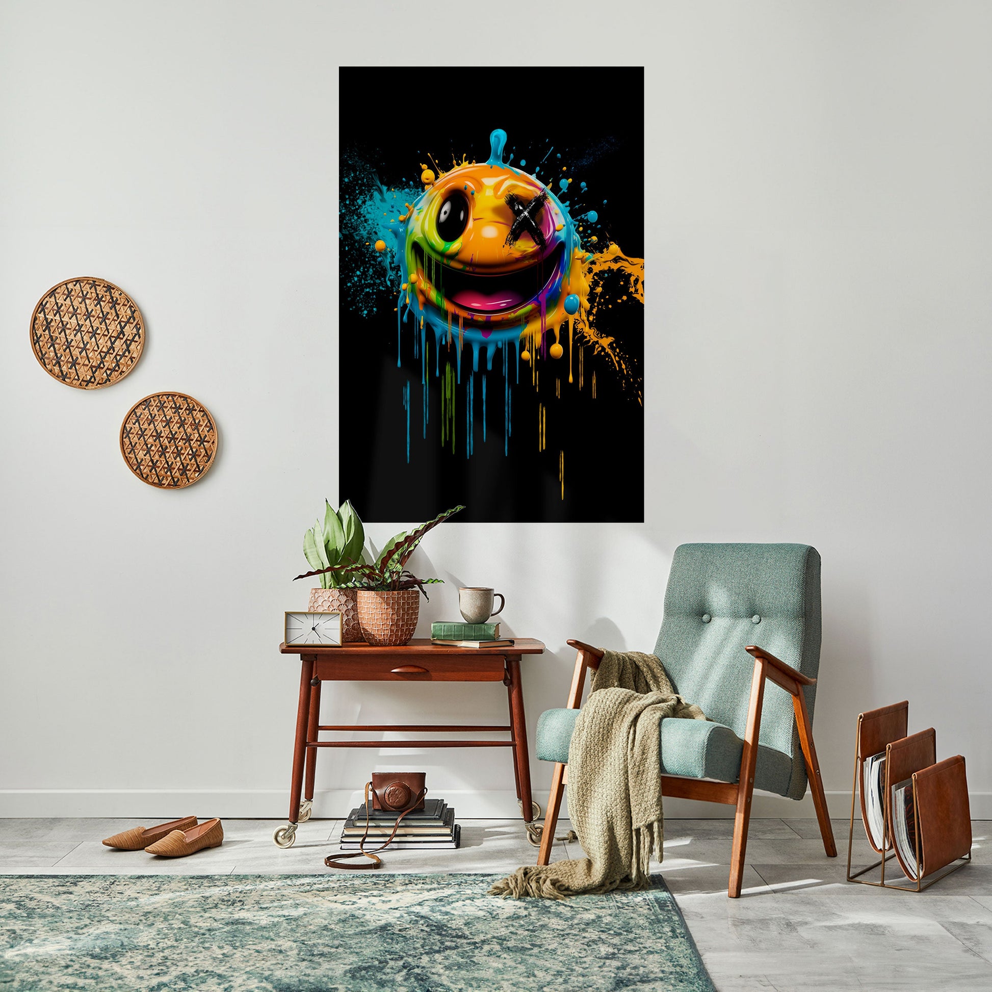 Affiche verticale autocollante « TRIPPY HAPPINESS »