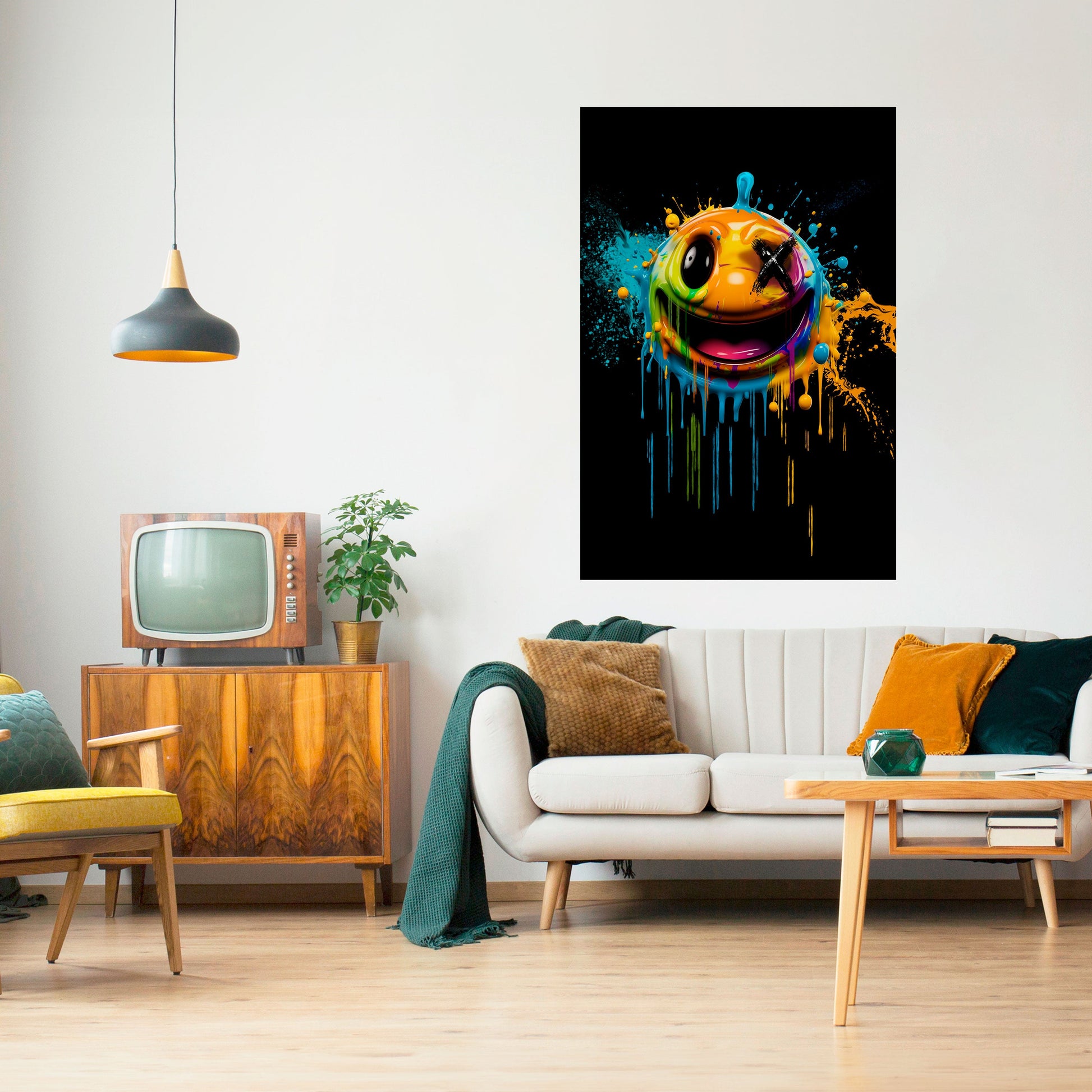 Affiche verticale autocollante « TRIPPY HAPPINESS »