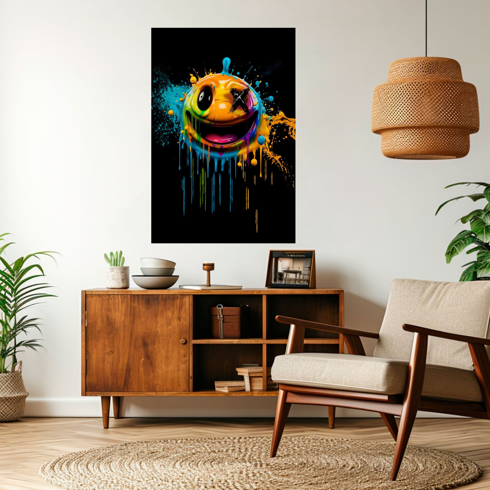 Affiche verticale autocollante « TRIPPY HAPPINESS »