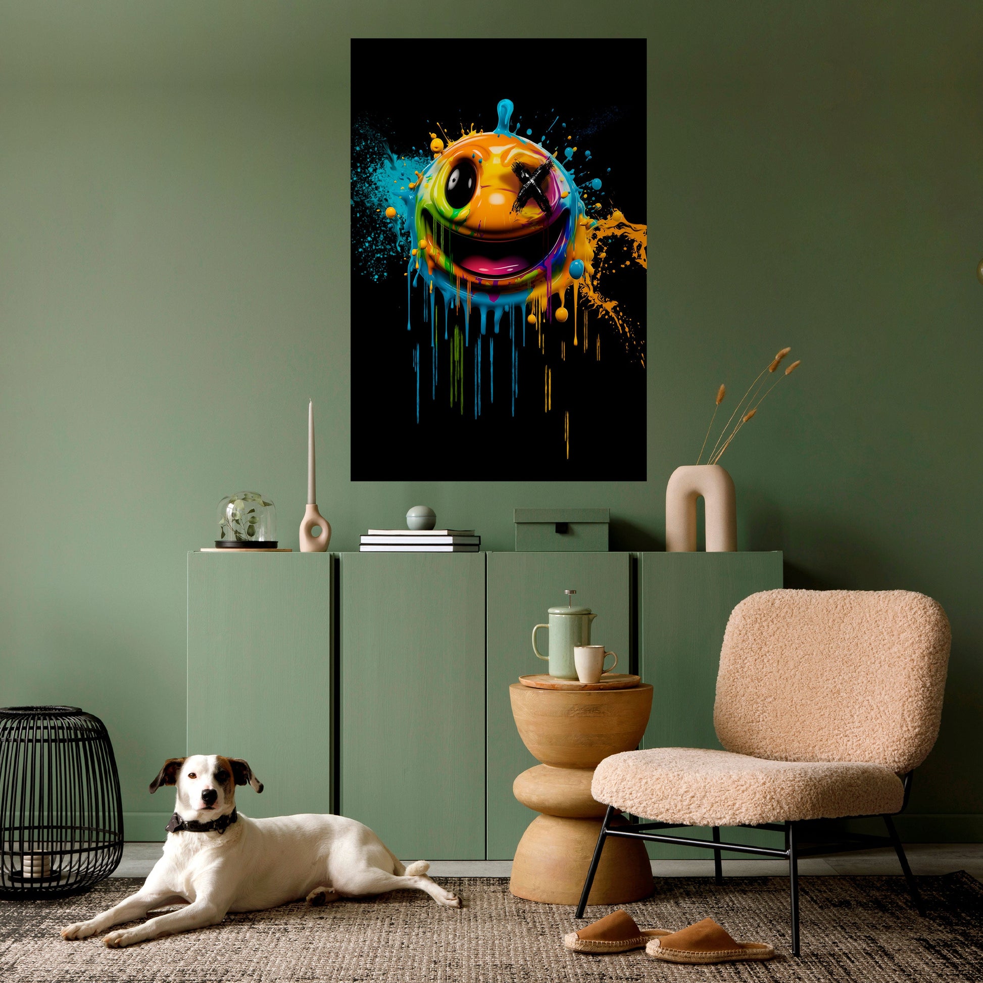 Affiche verticale autocollante « TRIPPY HAPPINESS »