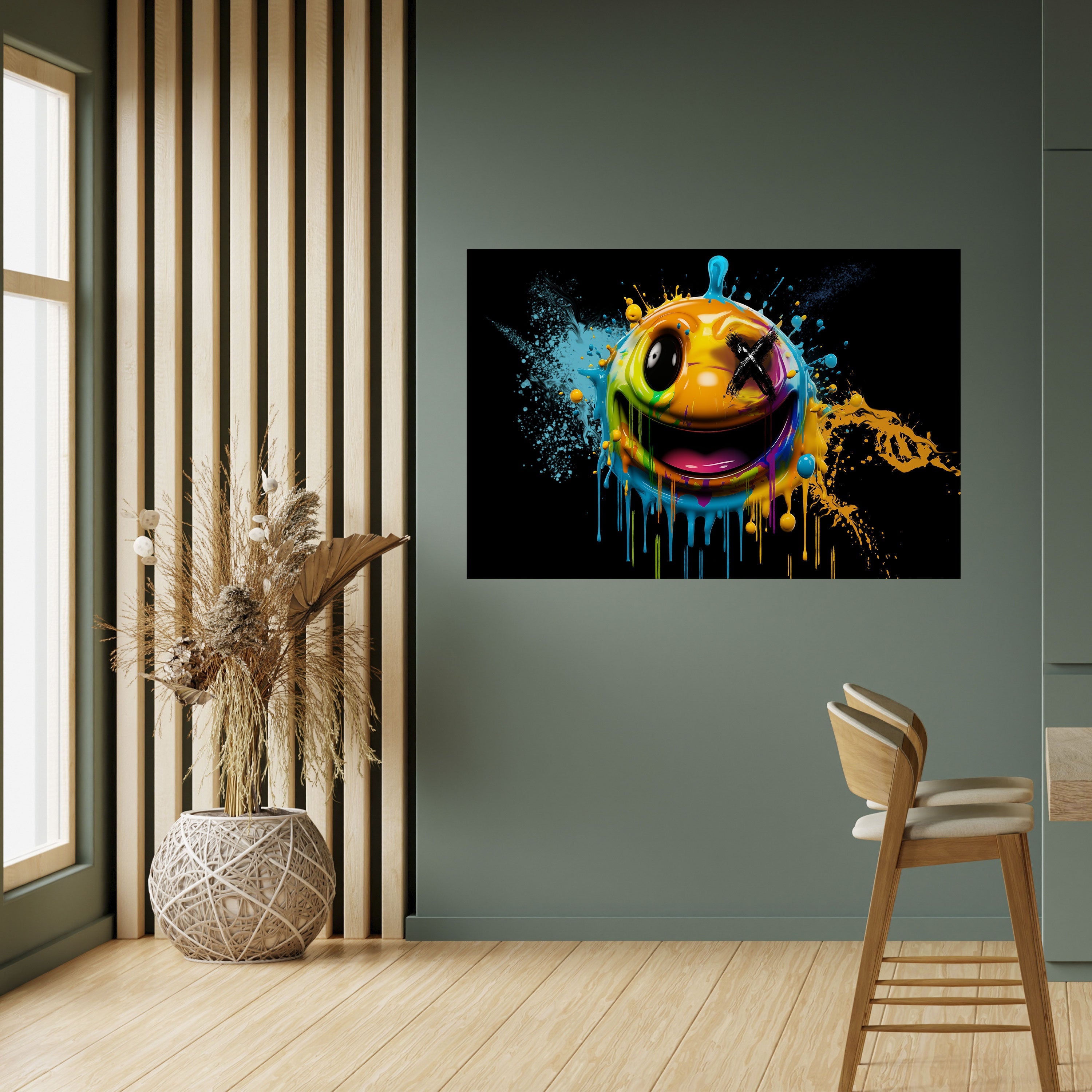 Affiche horizontale autocollante « TRIPPY HAPPINESS »