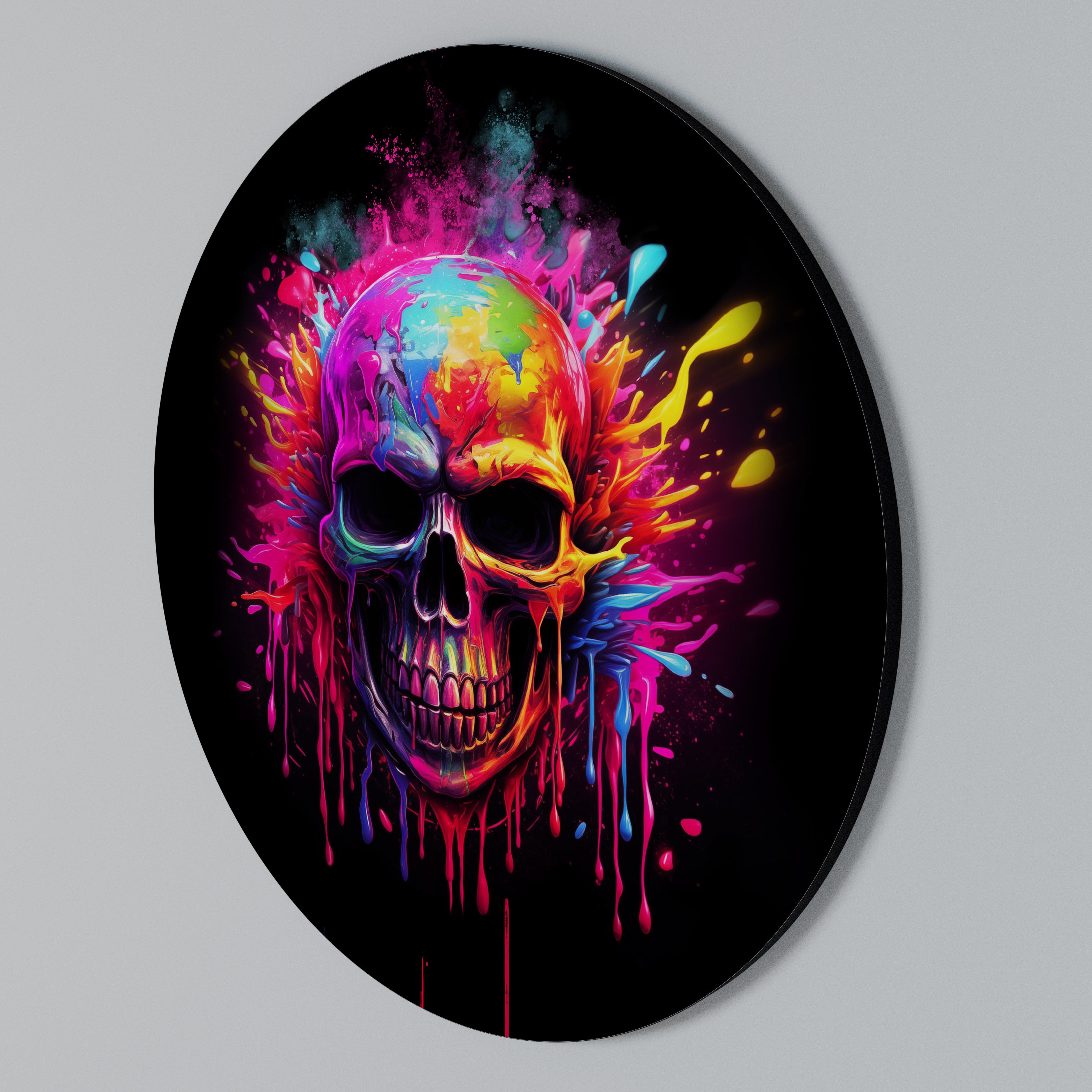 SKULL QUEST Round Wall Art
