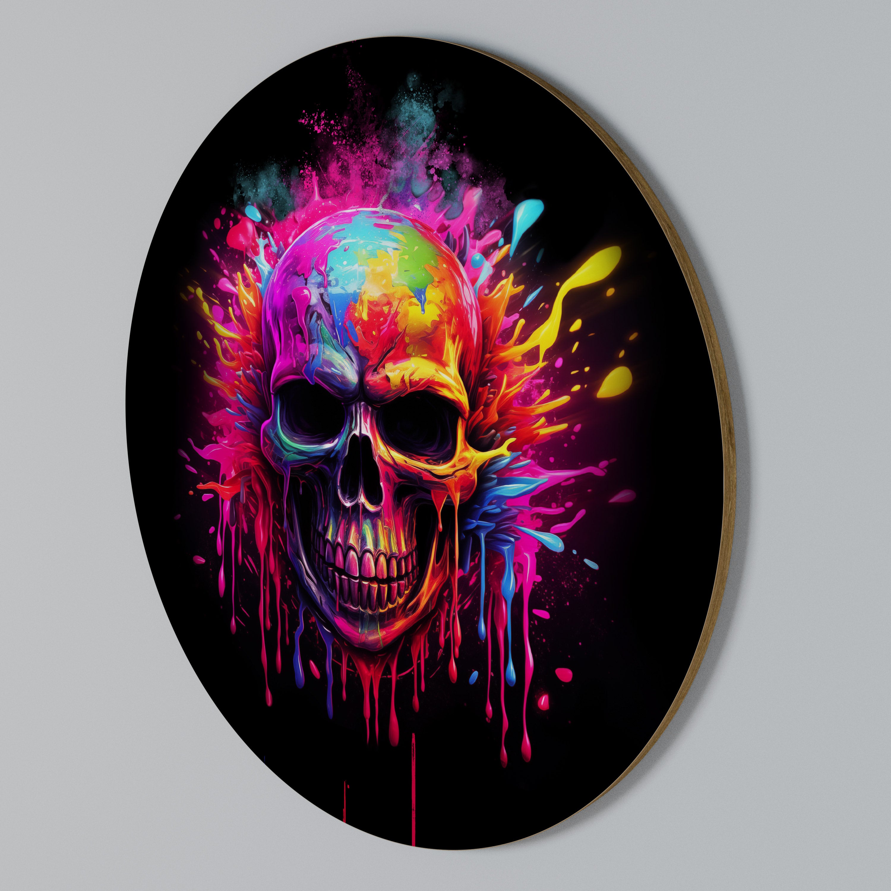 SKULL QUEST Round Wall Art