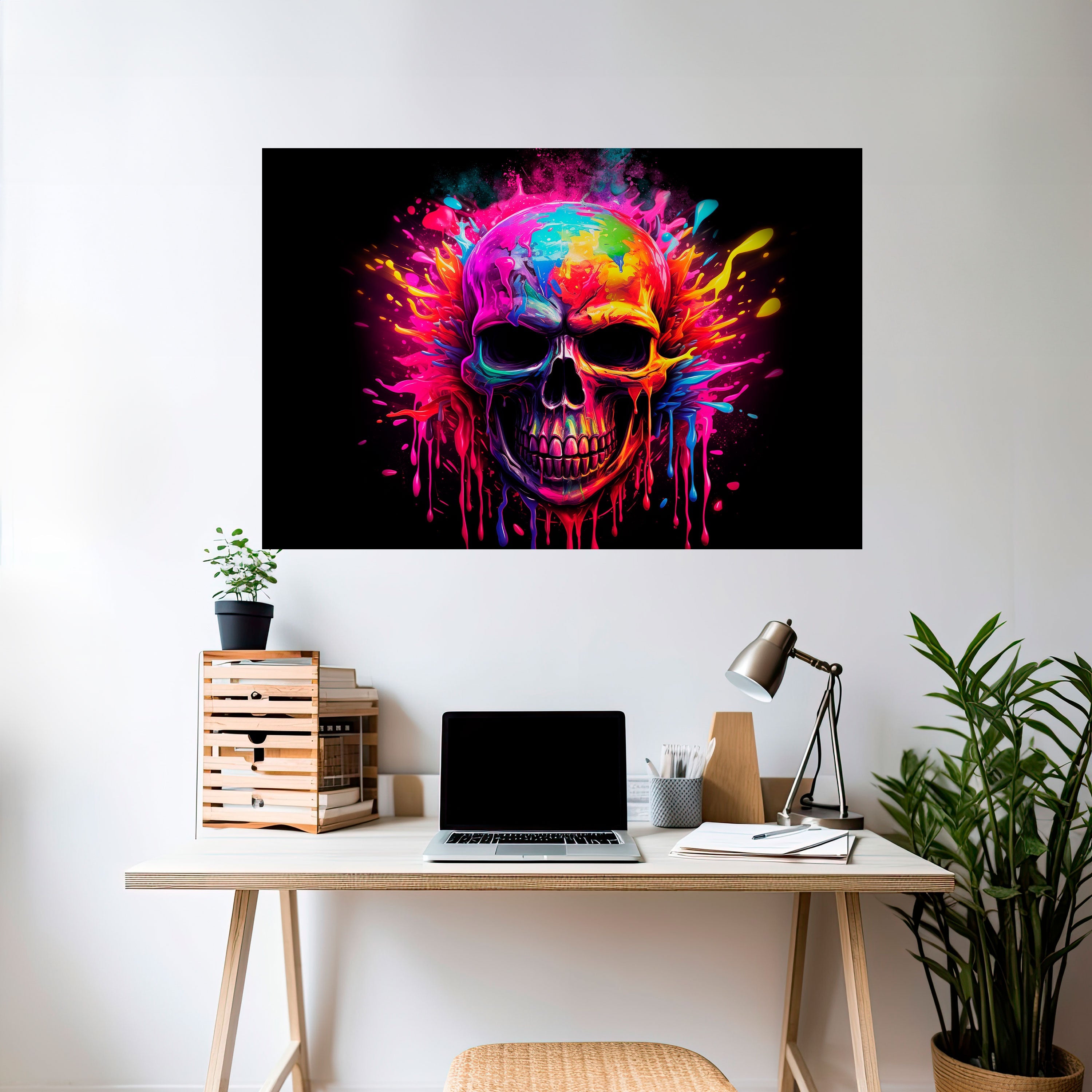Affiche horizontale autocollante SKULL QUEST