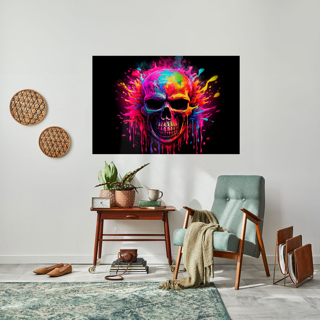 Affiche horizontale autocollante SKULL QUEST