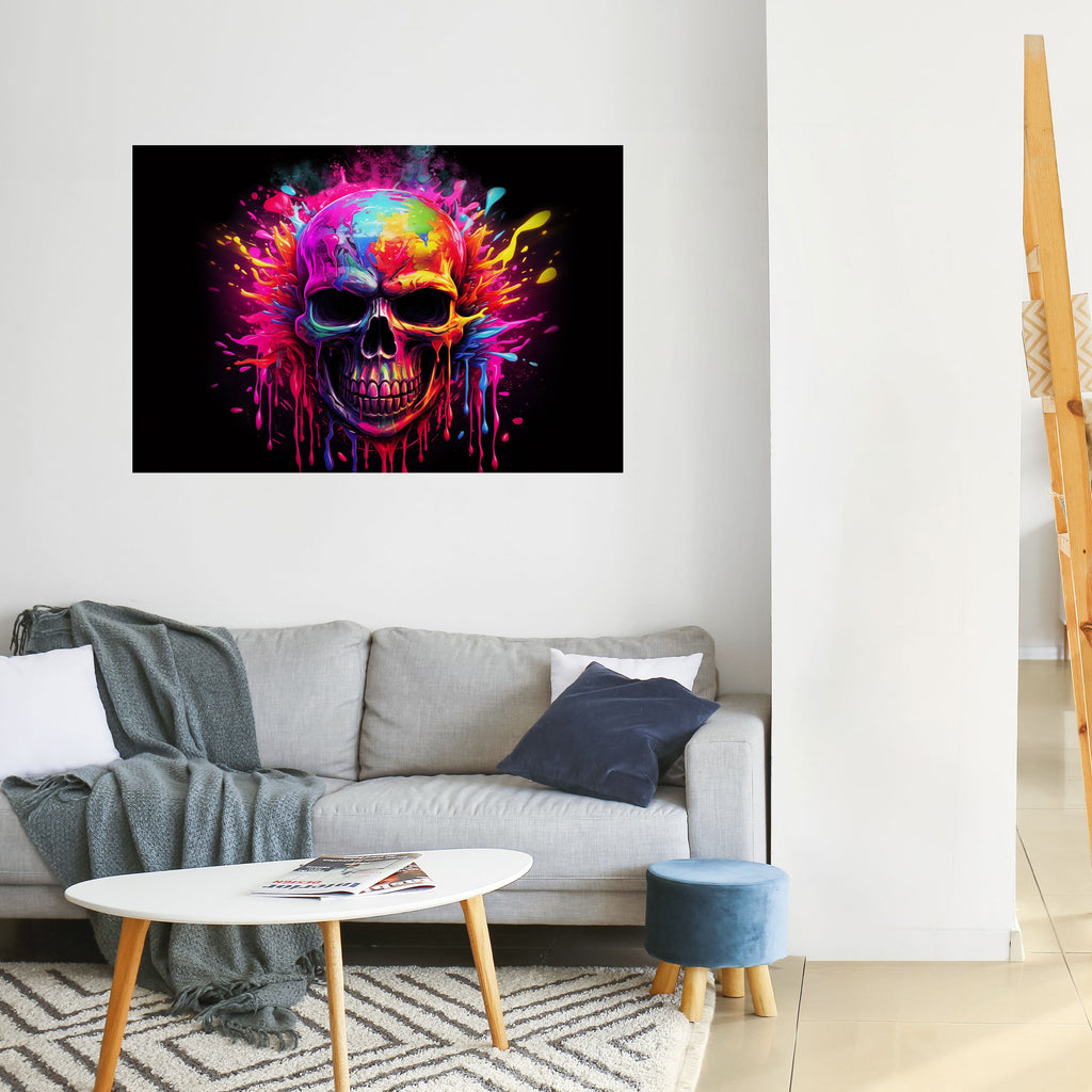 Affiche horizontale autocollante SKULL QUEST