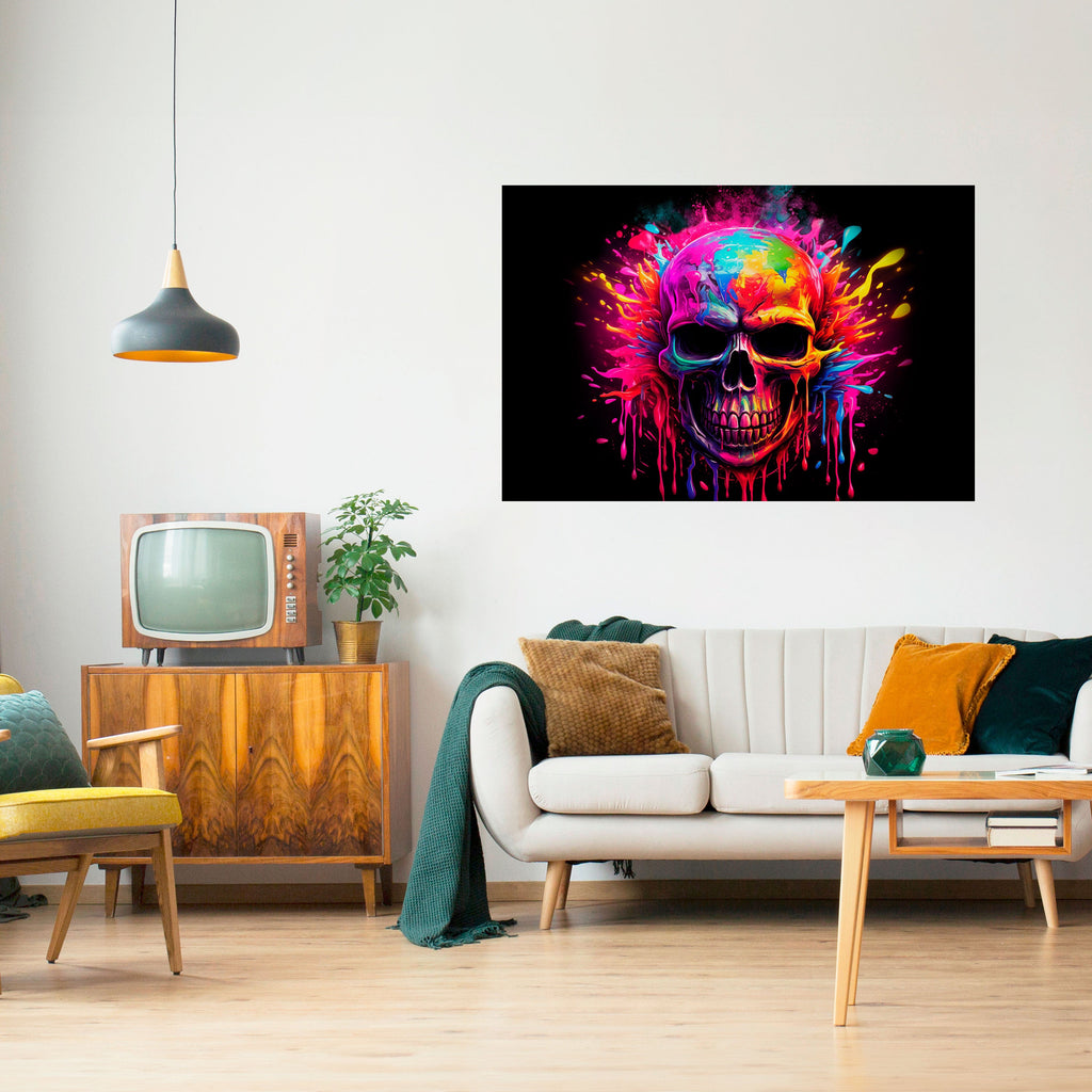 Affiche horizontale autocollante SKULL QUEST